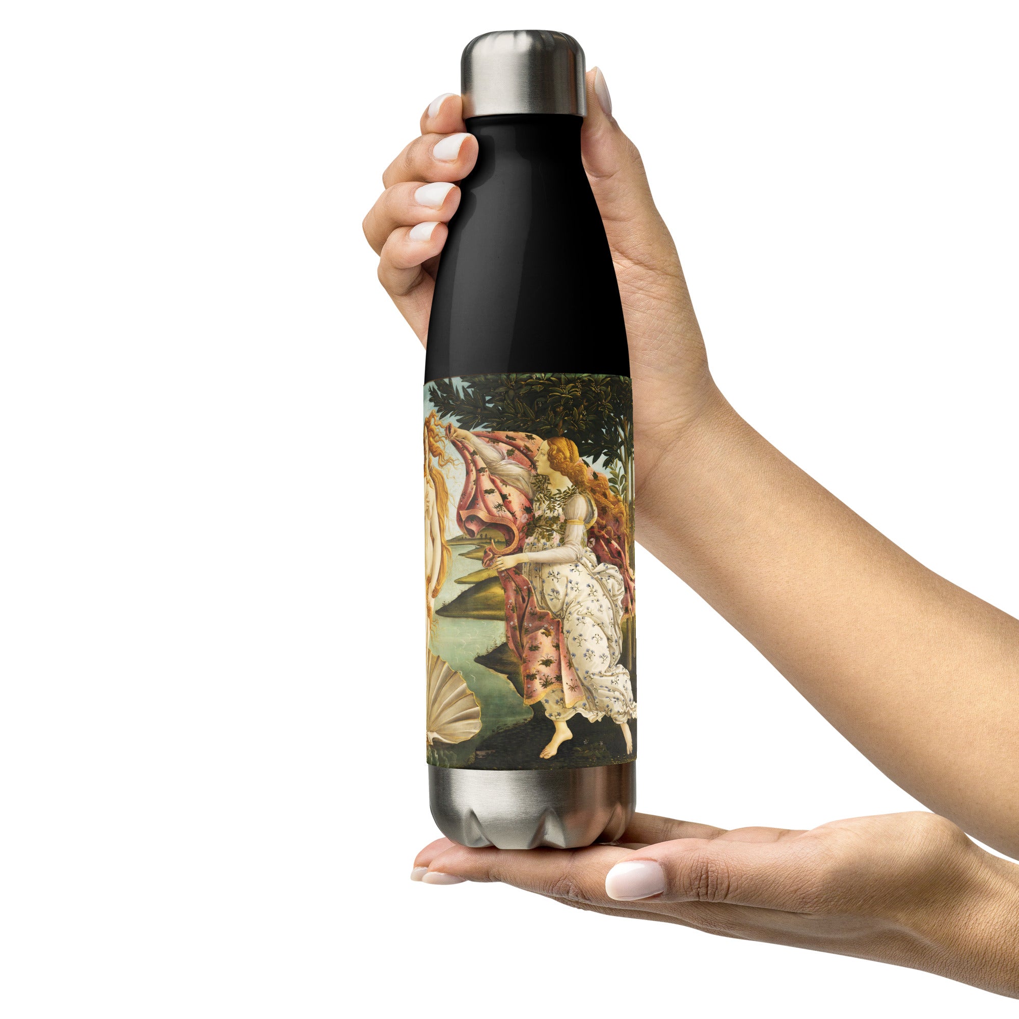 Wasserflasche mit berühmtem Gemälde „Die Geburt der Venus“ von Sandro Botticelli | Kunst-Wasserflasche aus Edelstahl