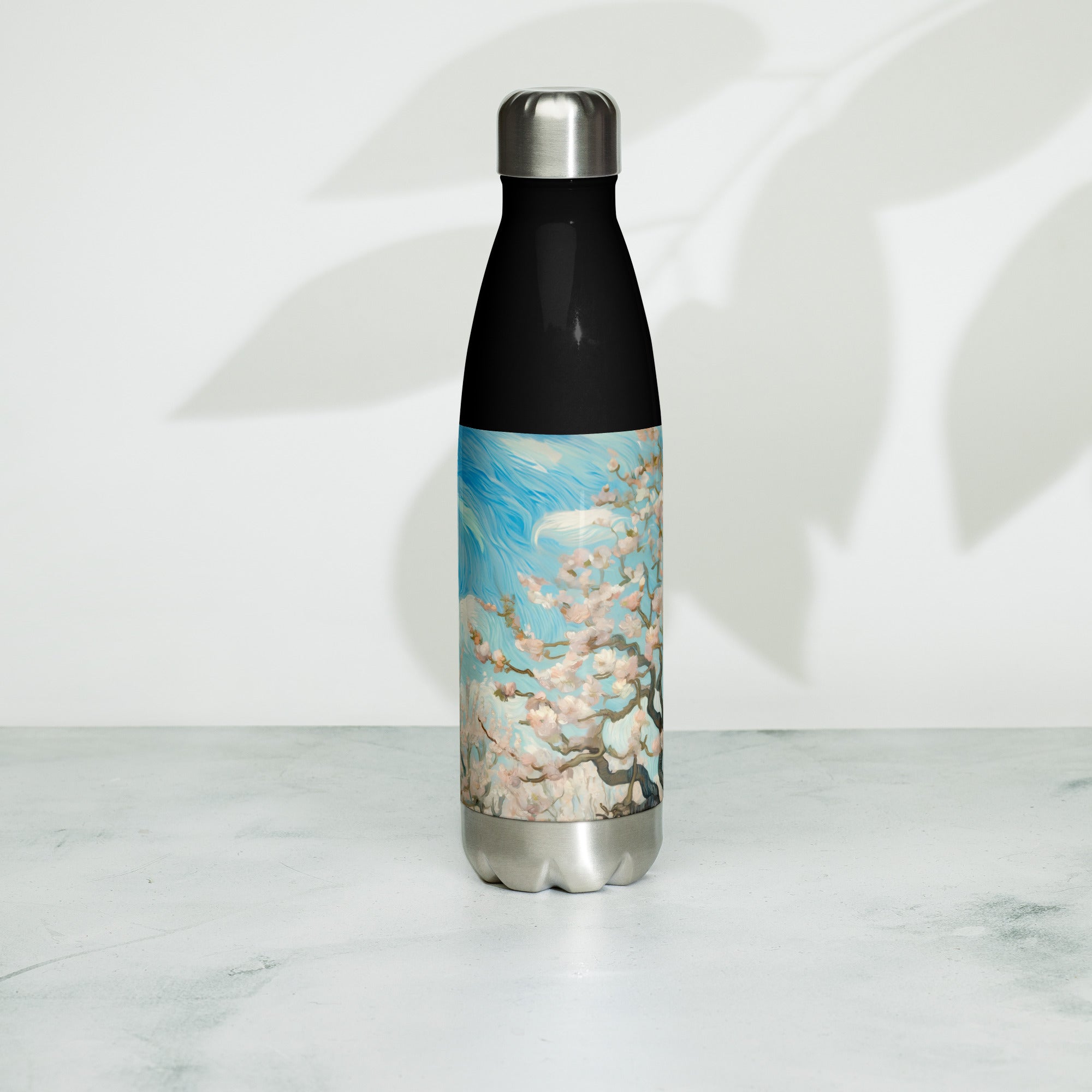 Vincent van Gogh 'Orchard in Blossom' Famous Painting Water Bottle | Stainless Steel Art Water Bottle