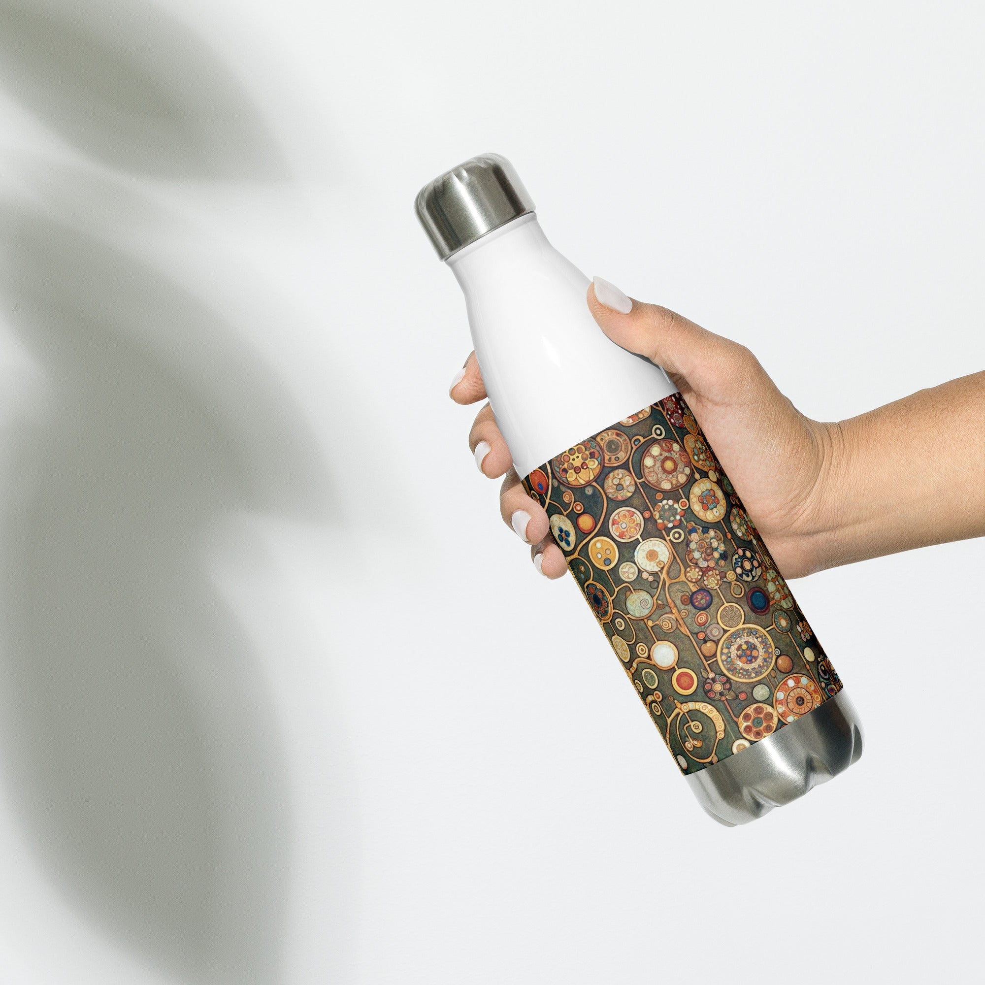 Gustav Klimt 'Apple Tree I' Famous Painting Water Bottle | Stainless Steel Art Water Bottle