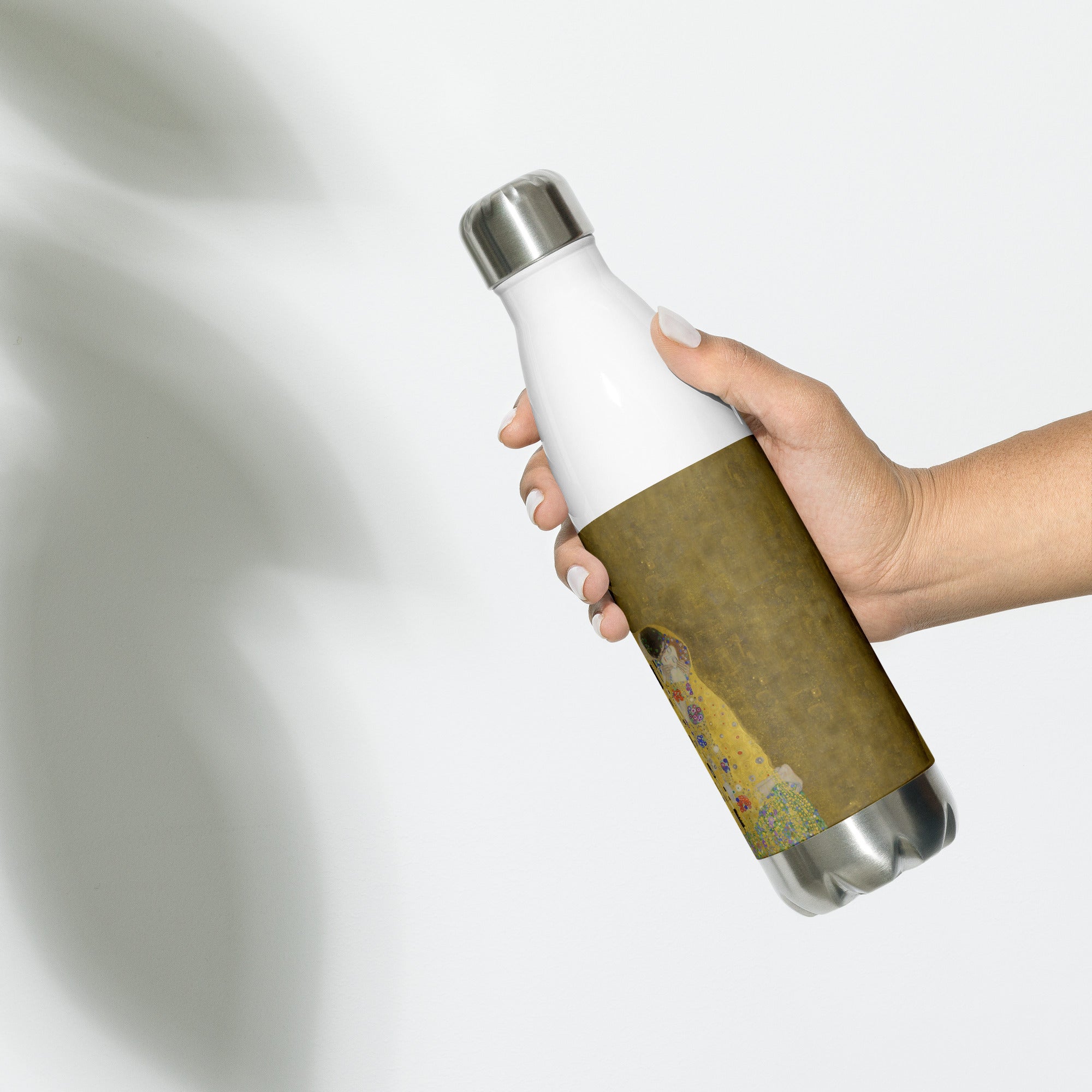 Gustav Klimt 'The Kiss' Famous Painting Water Bottle | Stainless Steel Art Water Bottle