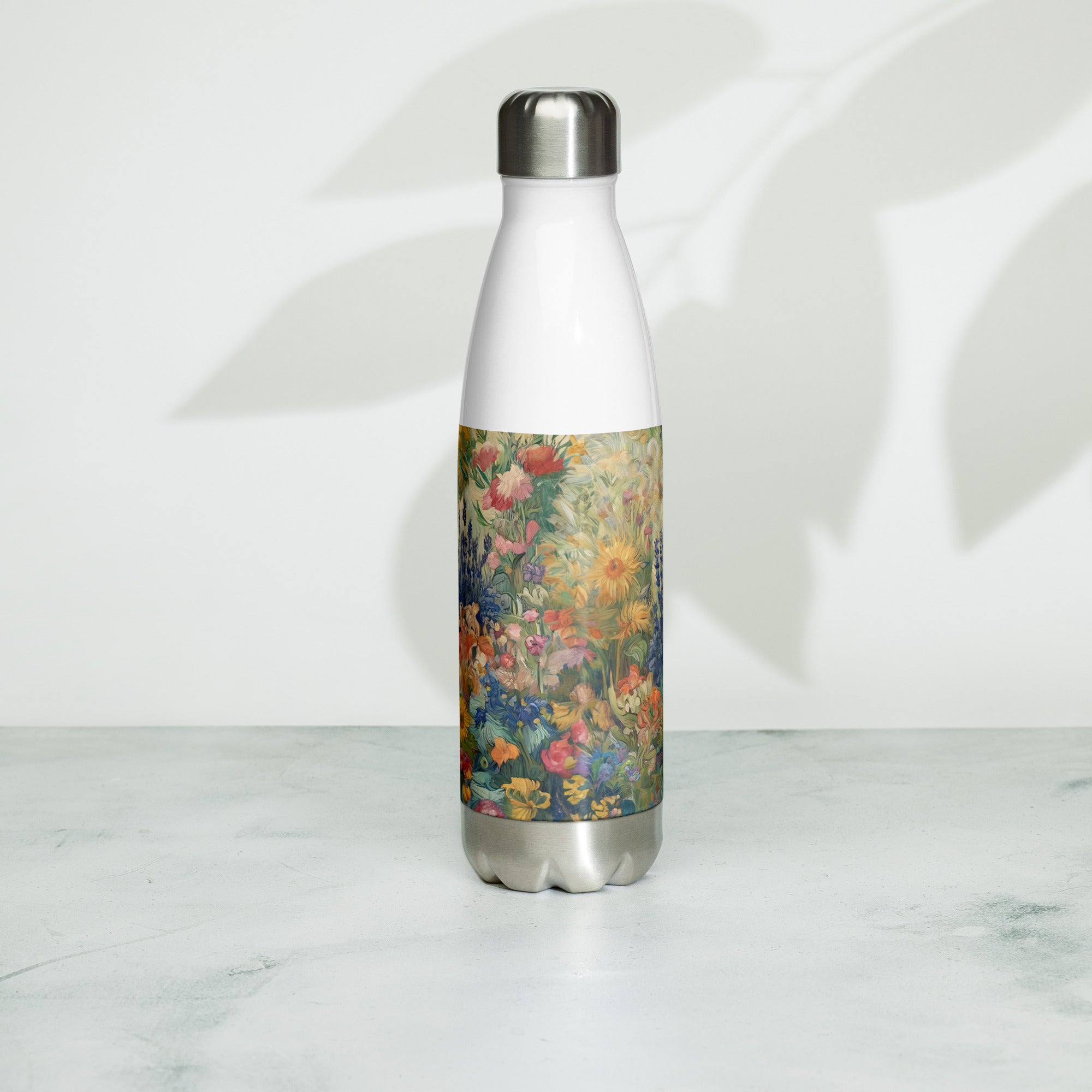 Wasserflasche mit berühmtem Gemälde „Garten in Arles“ von Vincent van Gogh | Kunst-Wasserflasche aus Edelstahl
