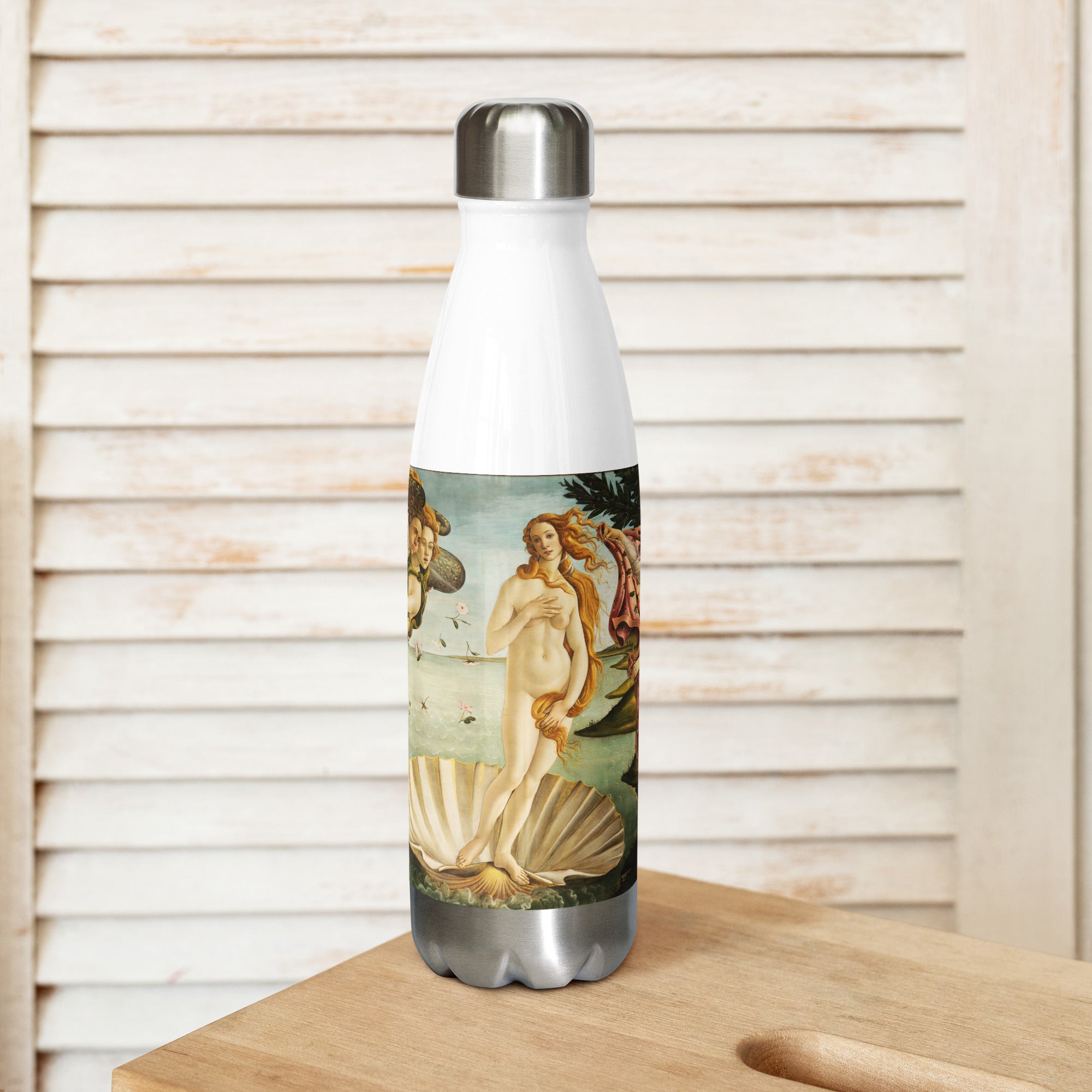 Wasserflasche mit berühmtem Gemälde „Die Geburt der Venus“ von Sandro Botticelli | Kunst-Wasserflasche aus Edelstahl