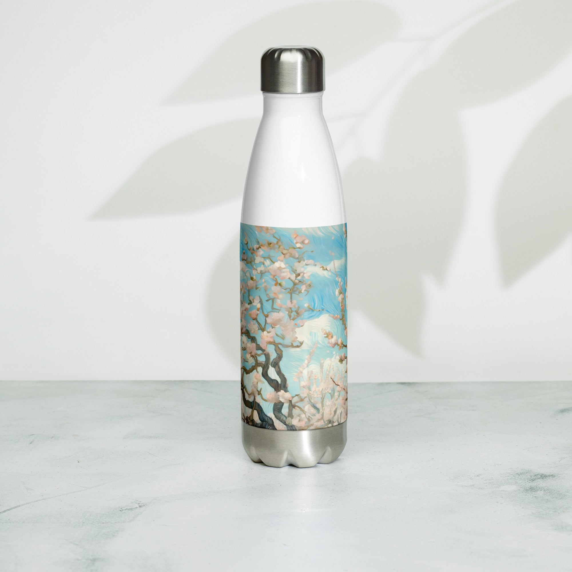 Vincent van Gogh 'Orchard in Blossom' Famous Painting Water Bottle | Stainless Steel Art Water Bottle