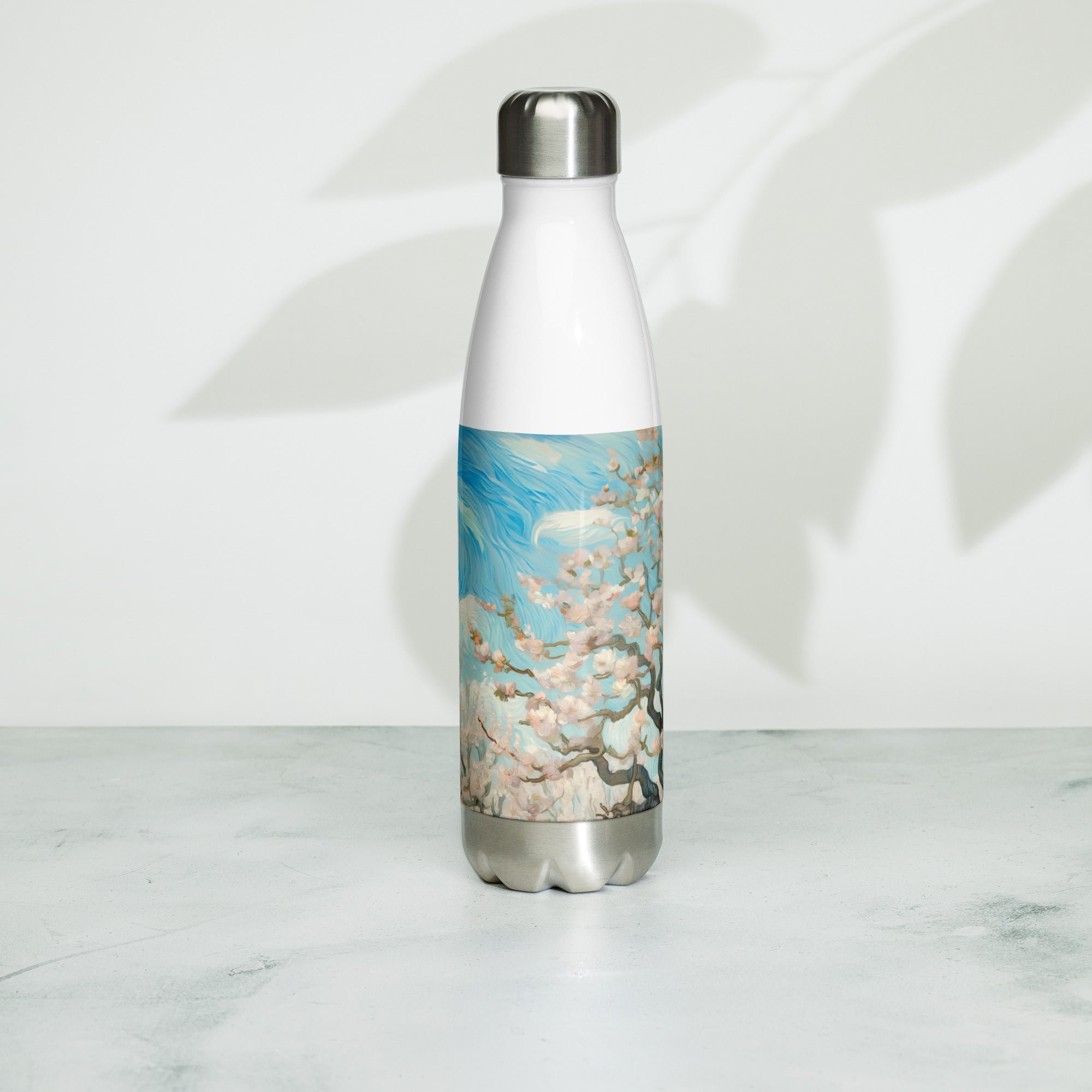 Vincent van Gogh 'Orchard in Blossom' Famous Painting Water Bottle | Stainless Steel Art Water Bottle