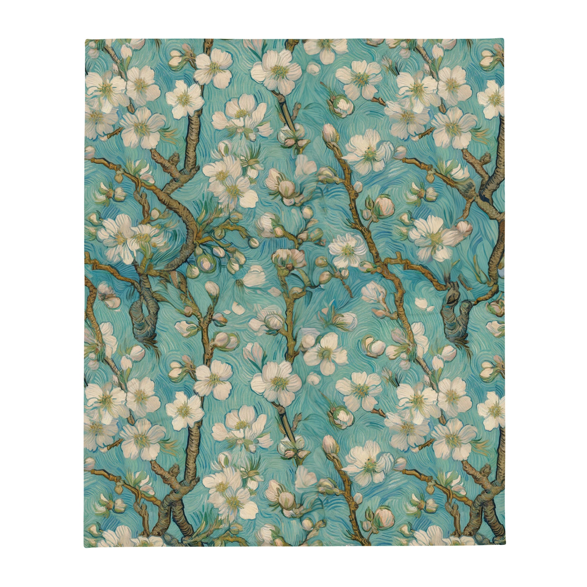 Vincent van Gogh 'Almond Blossom' Famous Painting Throw Blanket | Premium Art Throw
