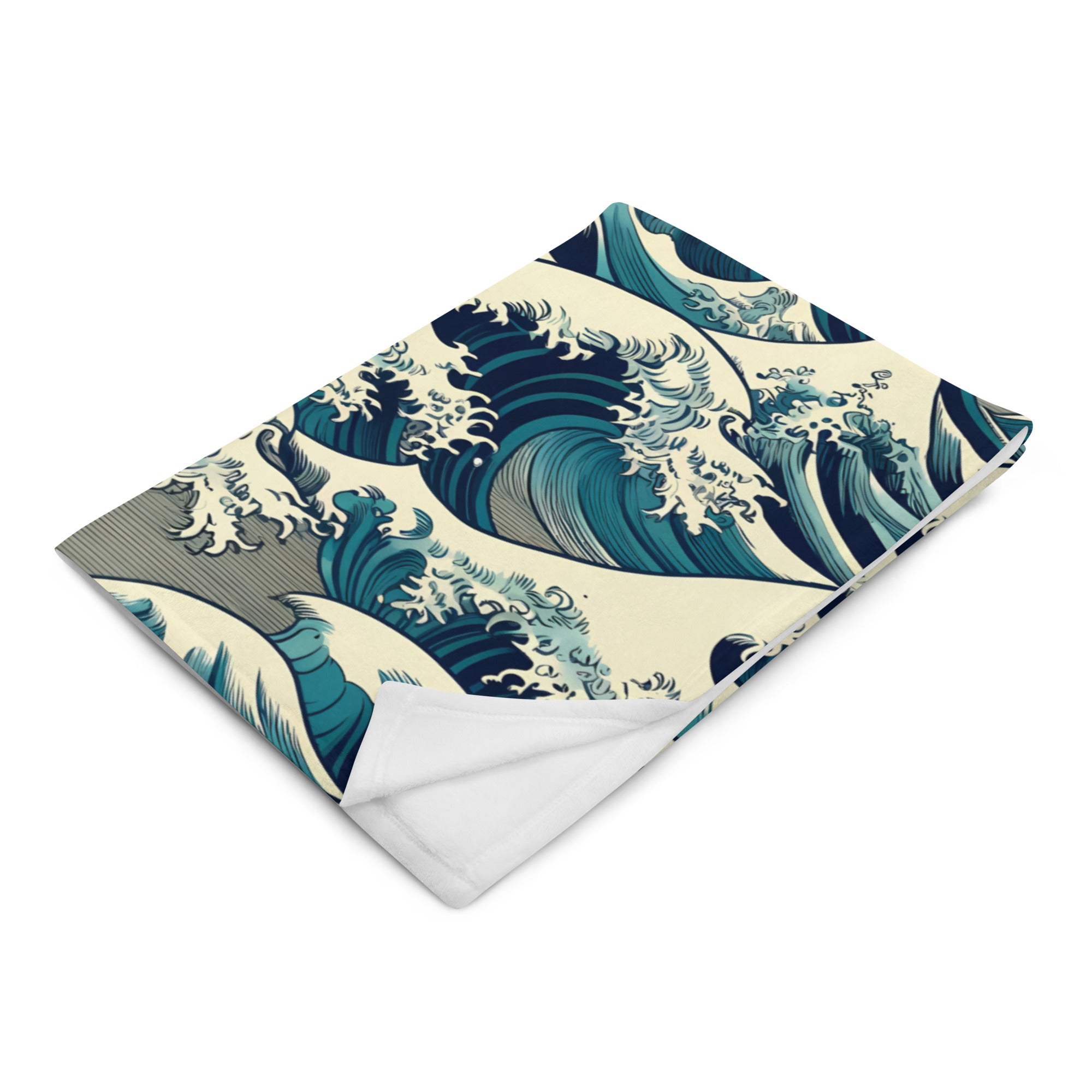 Hokusai 'The Great Wave off Kanagawa' Famous Painting Throw Blanket | Premium Art Throw