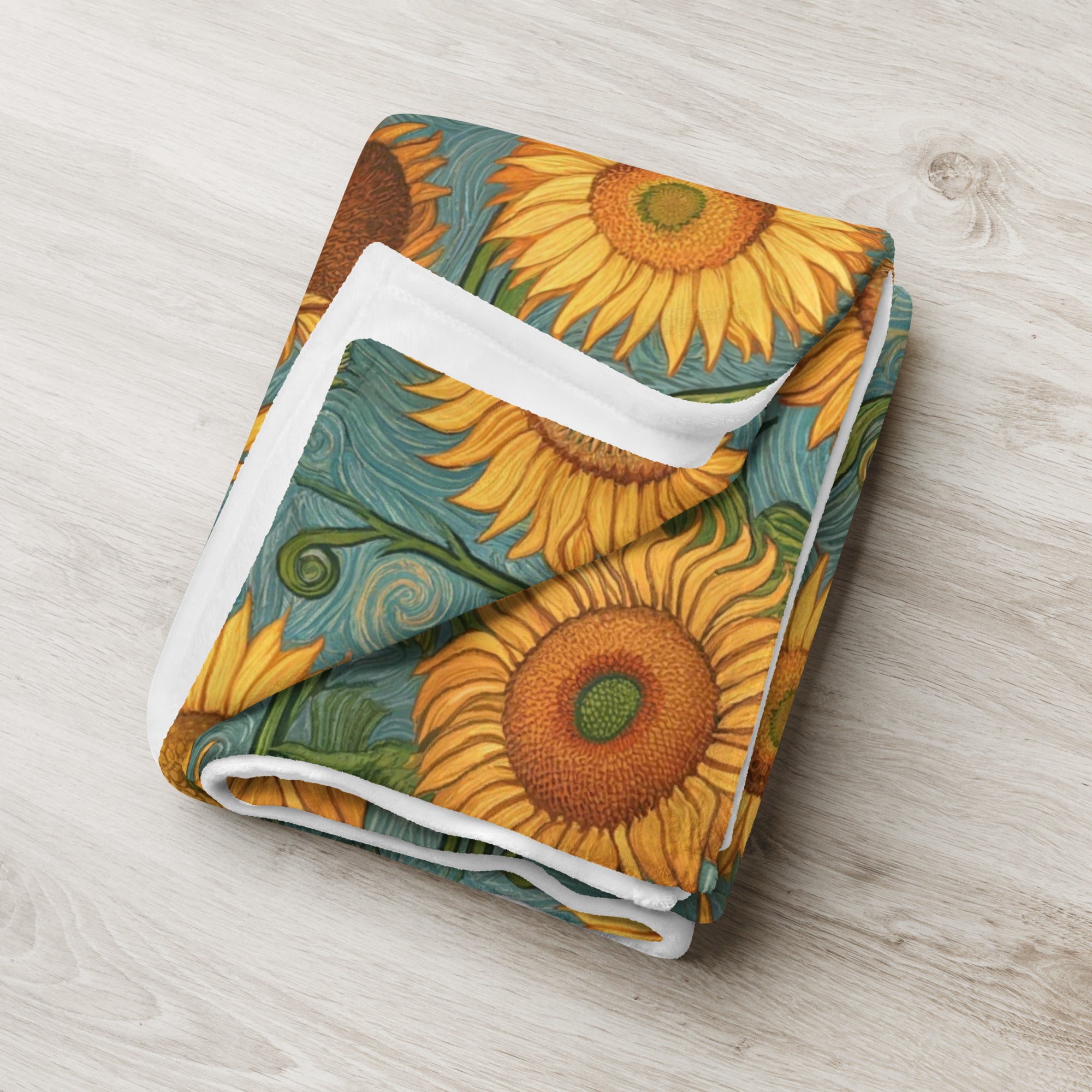 Vincent van Gogh 'Sunflowers' Famous Painting Throw Blanket | Premium Art Throw