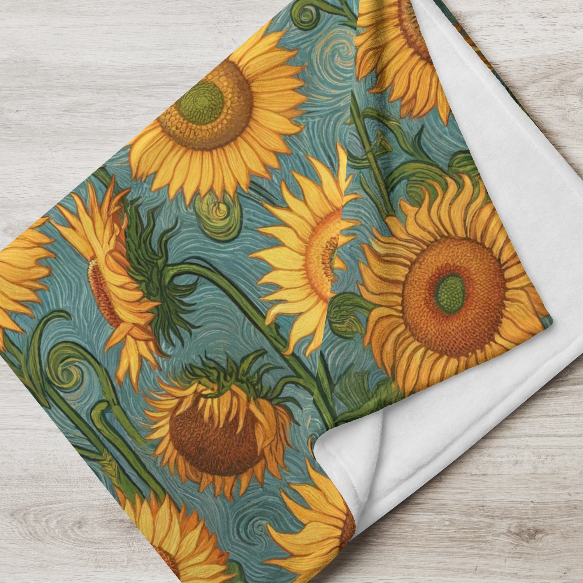 Vincent van Gogh 'Sunflowers' Famous Painting Throw Blanket | Premium Art Throw