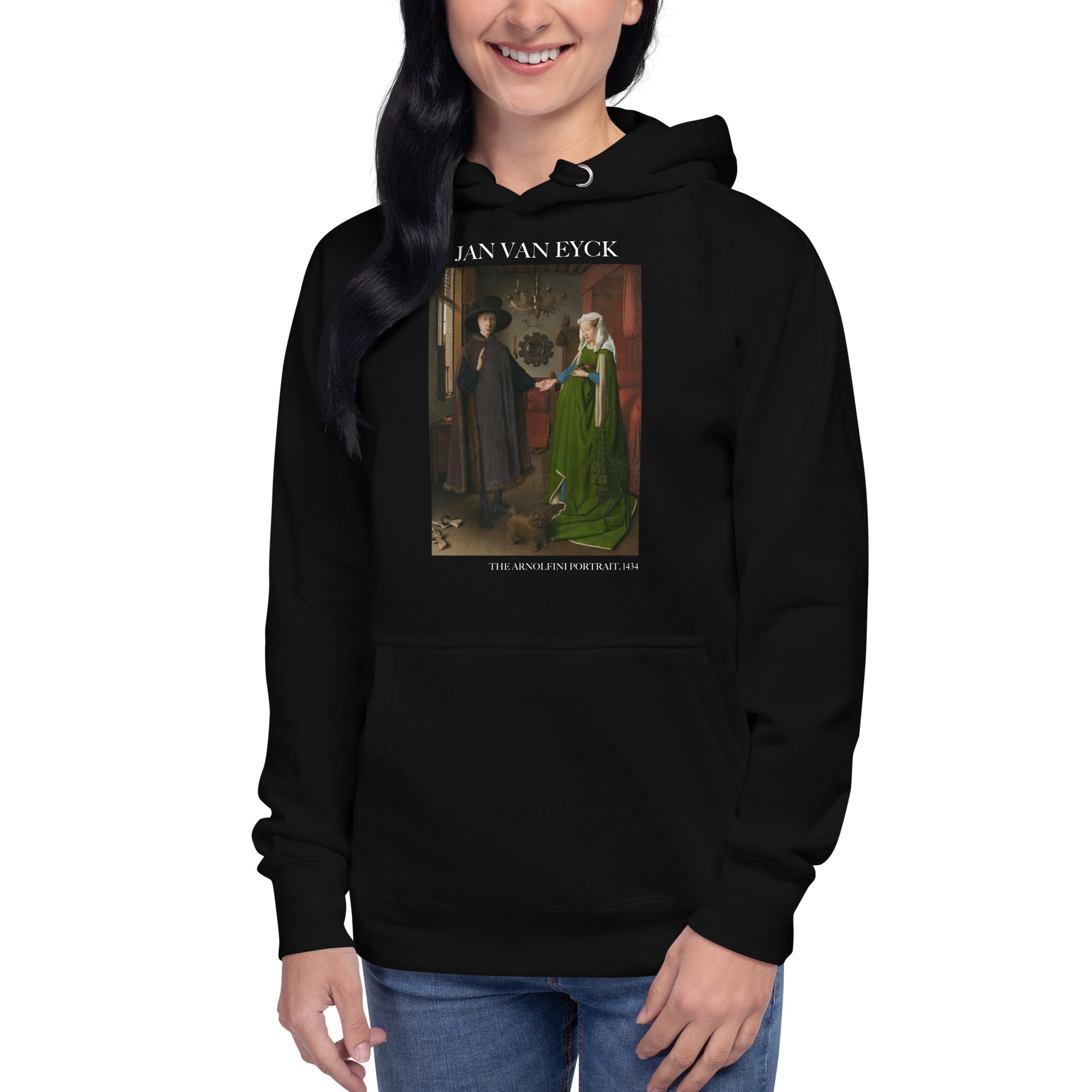 Jan van Eyck 'The Arnolfini Portrait' Famous Painting Hoodie | Unisex Premium Art Hoodie