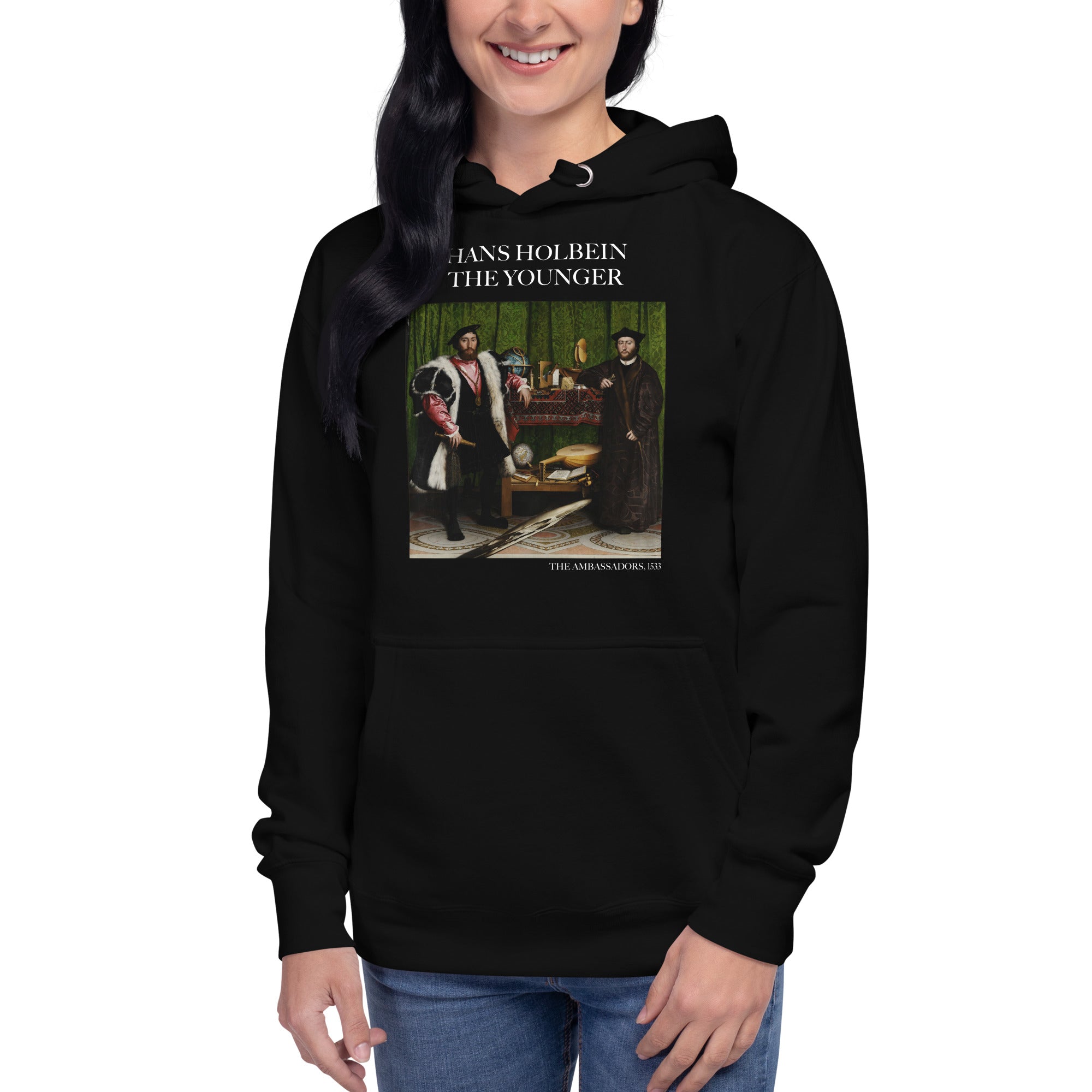 Hans Holbein the Younger 'The Ambassadors' Famous Painting Hoodie | Unisex Premium Art Hoodie