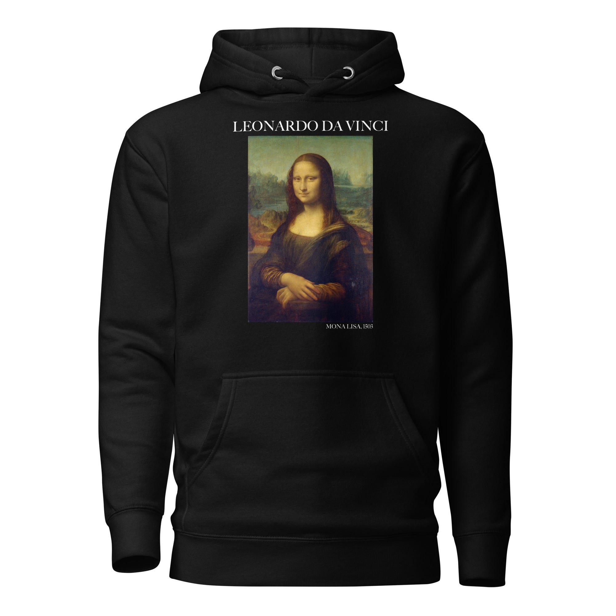 Kapuzenpullover mit berühmtem Gemälde „Mona Lisa“ von Leonardo da Vinci | Unisex-Kapuzenpullover mit Premium-Kunstmotiv