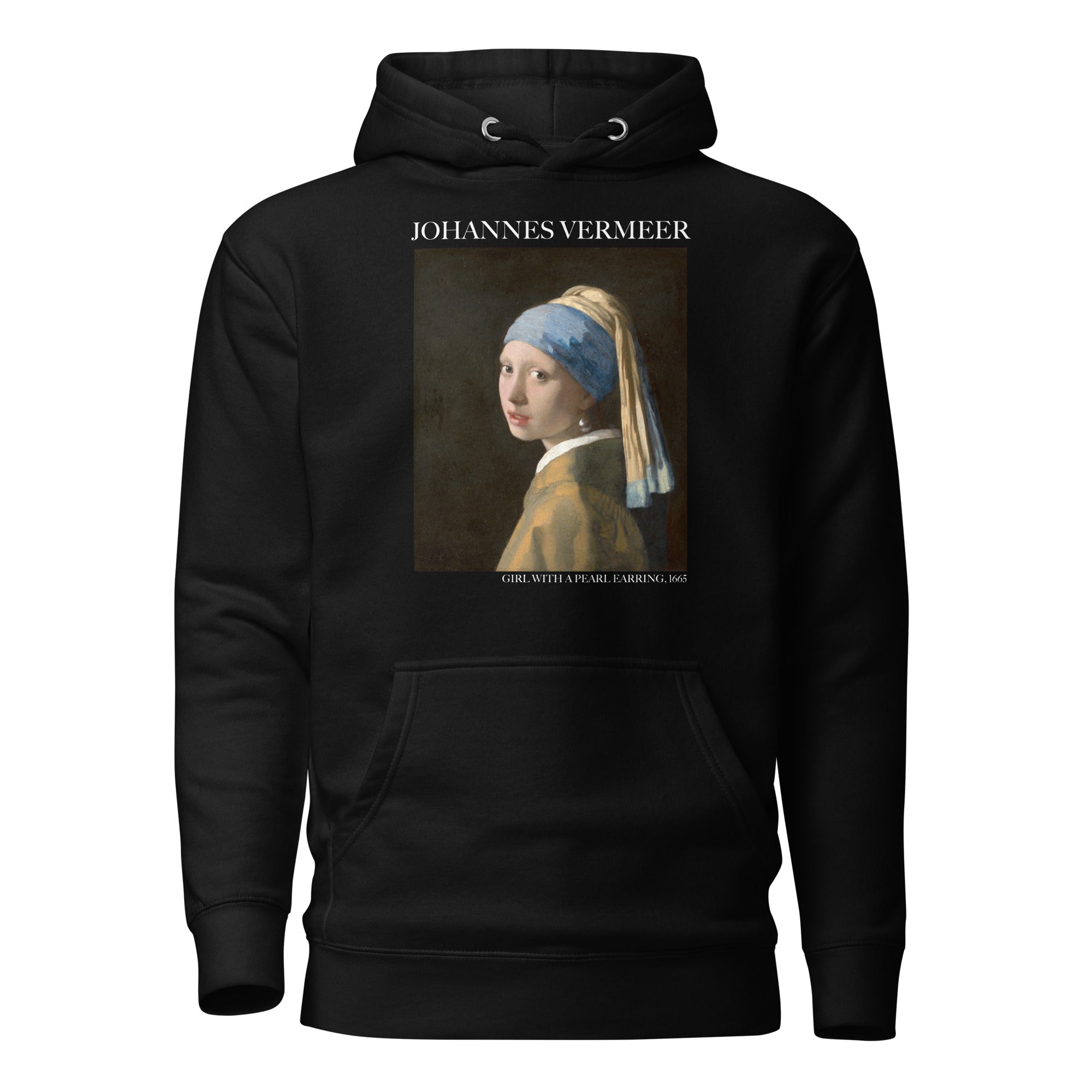 Johannes Vermeer 'Mädchen mit dem Perlenohrring' Berühmtes Gemälde Hoodie | Unisex Premium Kunst Hoodie