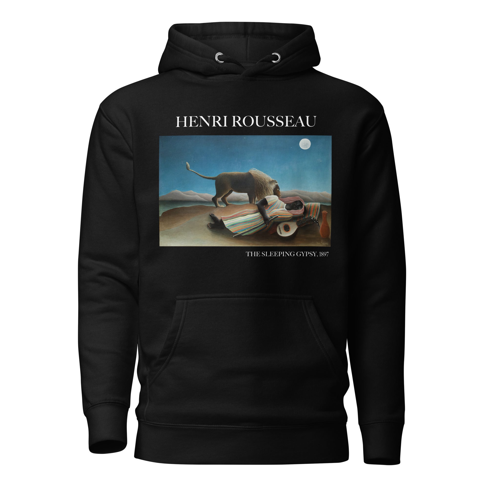 Henri Rousseau 'The Sleeping Gypsy' Famous Painting Hoodie | Unisex Premium Art Hoodie