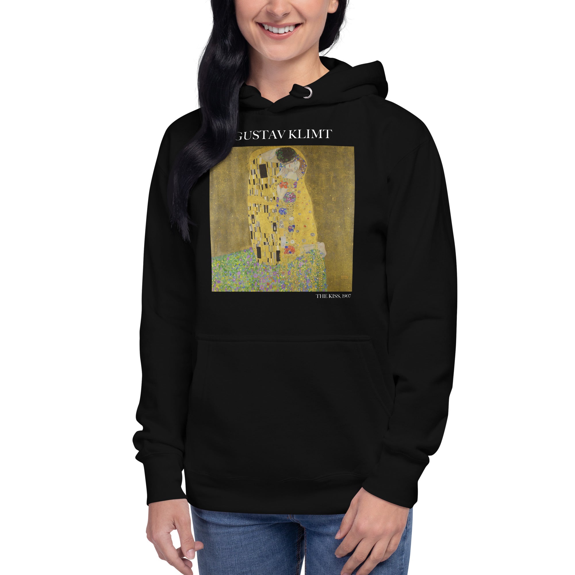 Gustav Klimt „Der Kuss“ Berühmtes Gemälde Hoodie | Unisex Premium Kunst Hoodie