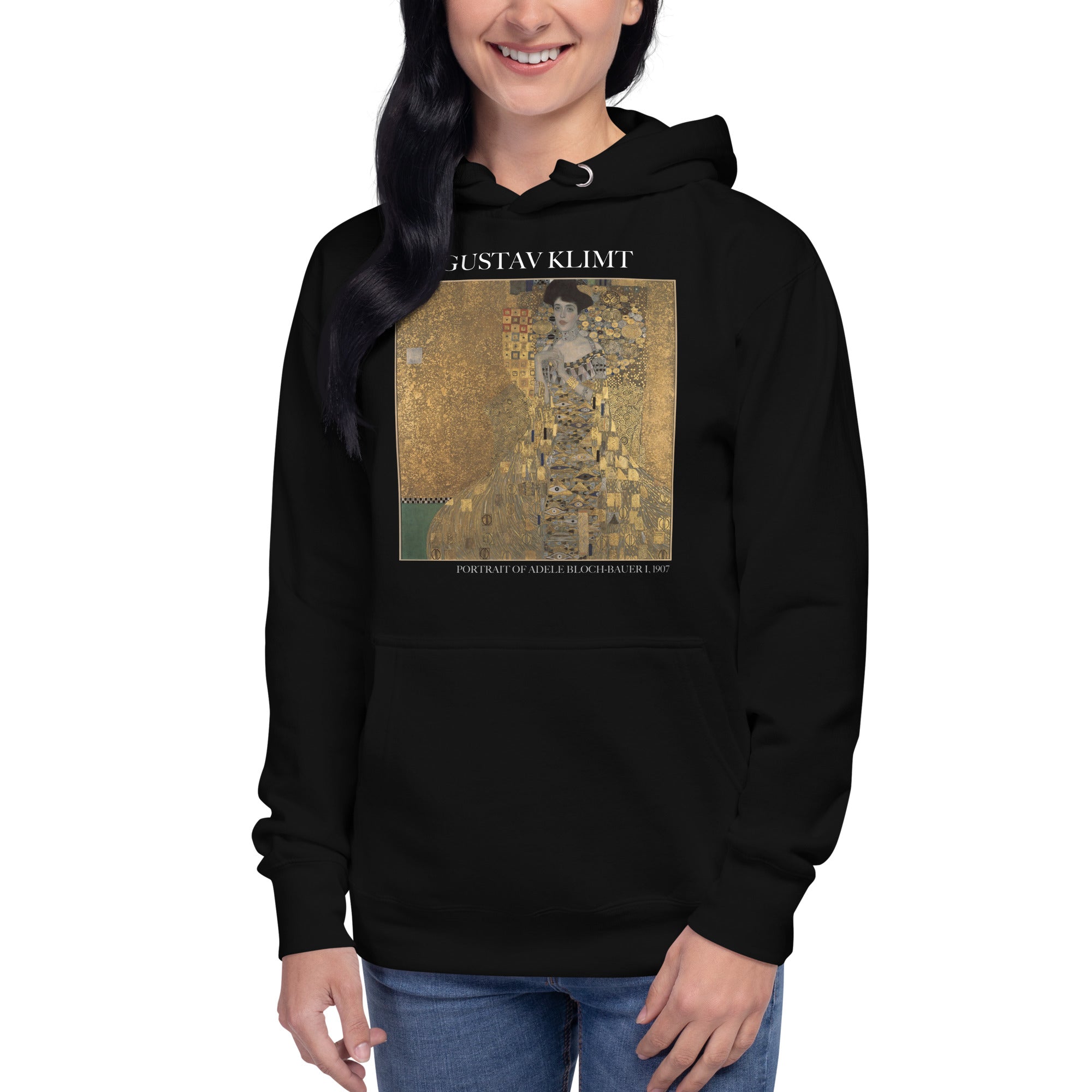 Gustav Klimt 'Portrait of Adele Bloch-Bauer I' Famous Painting Hoodie | Unisex Premium Art Hoodie