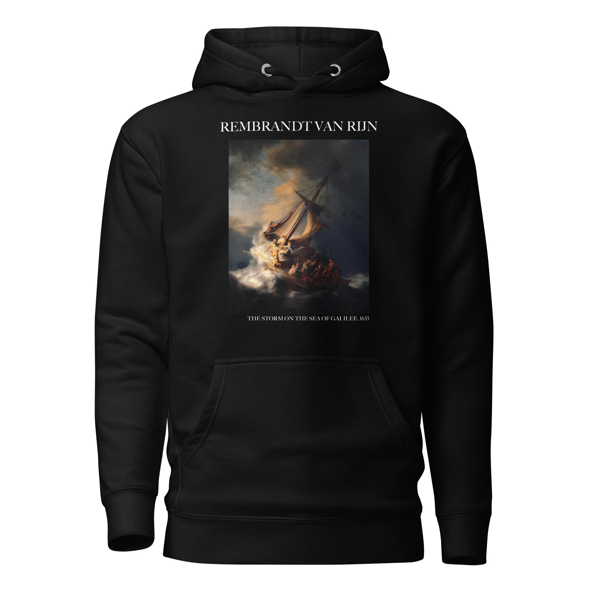 Kapuzenpullover mit berühmtem Gemälde „Der Sturm auf dem See Genezareth“ von Rembrandt van Rijn | Unisex-Kunst-Kapuzenpullover