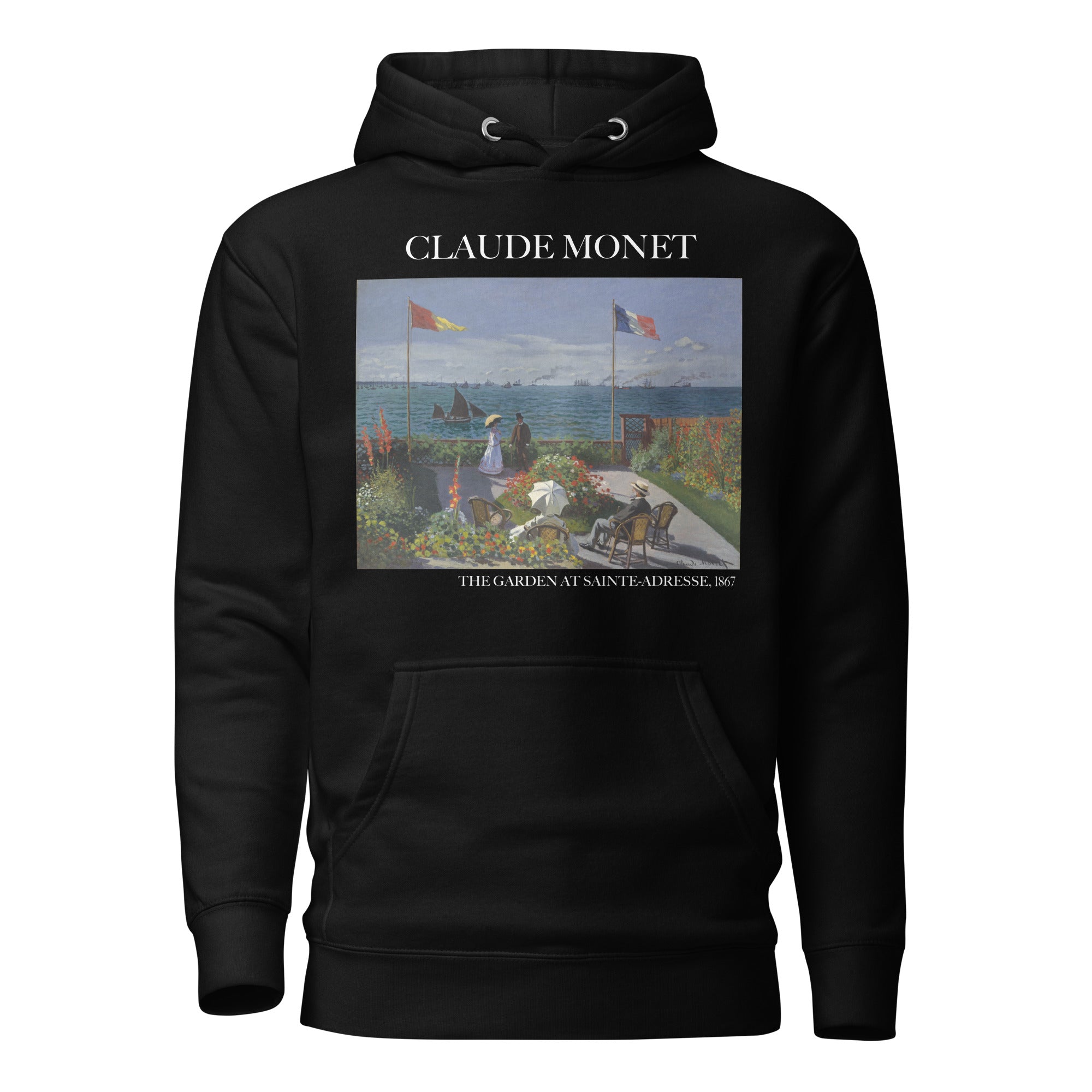 Claude Monet 'The Garden at Sainte-Adresse' Famous Painting Hoodie | Unisex Premium Art Hoodie