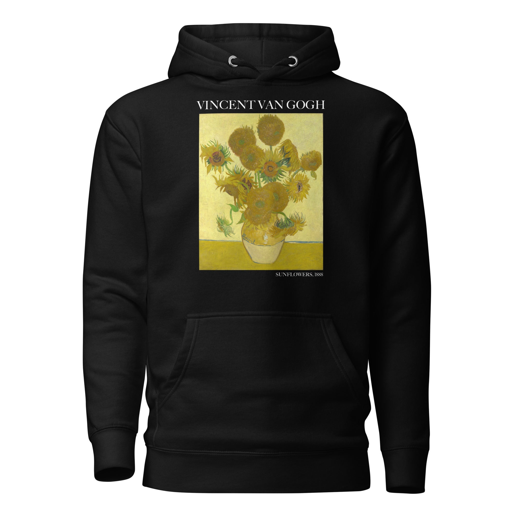 Kapuzenpullover mit berühmtem Gemälde „Sonnenblumen“ von Vincent van Gogh | Unisex-Kapuzenpullover mit Premium-Kunstmotiv