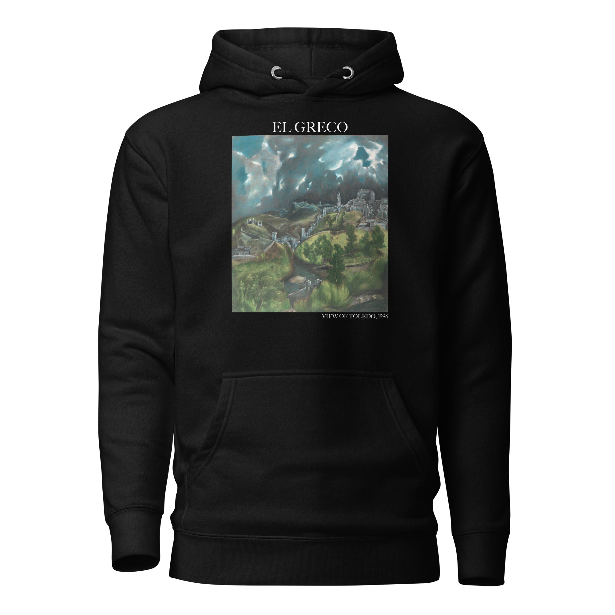 El Greco 'View of Toledo' Famous Painting Hoodie | Unisex Premium Art Hoodie