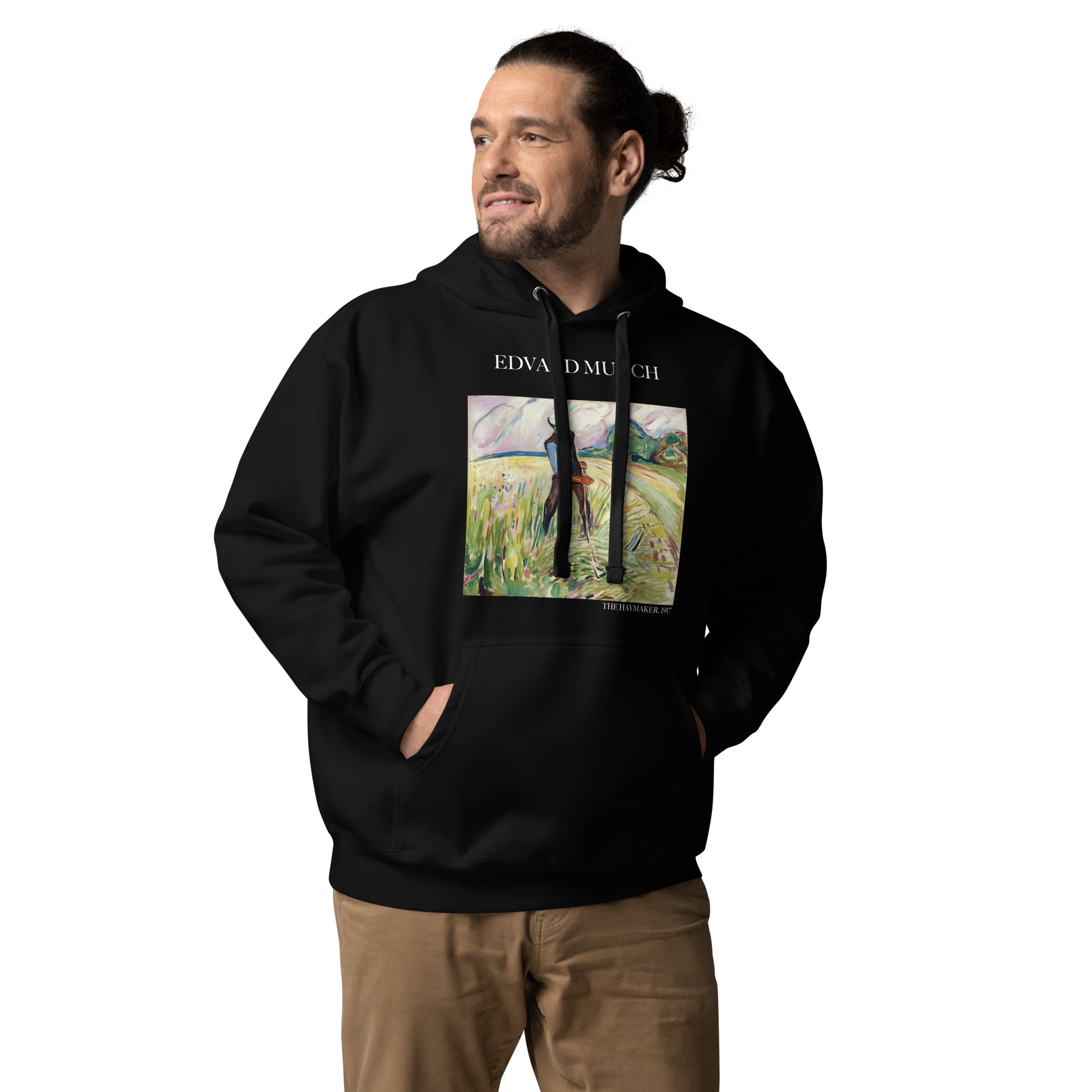 Edvard Munch „Der Heumacher“ – Berühmtes Gemälde – Kapuzenpullover | Unisex Premium Kunst-Kapuzenpullover