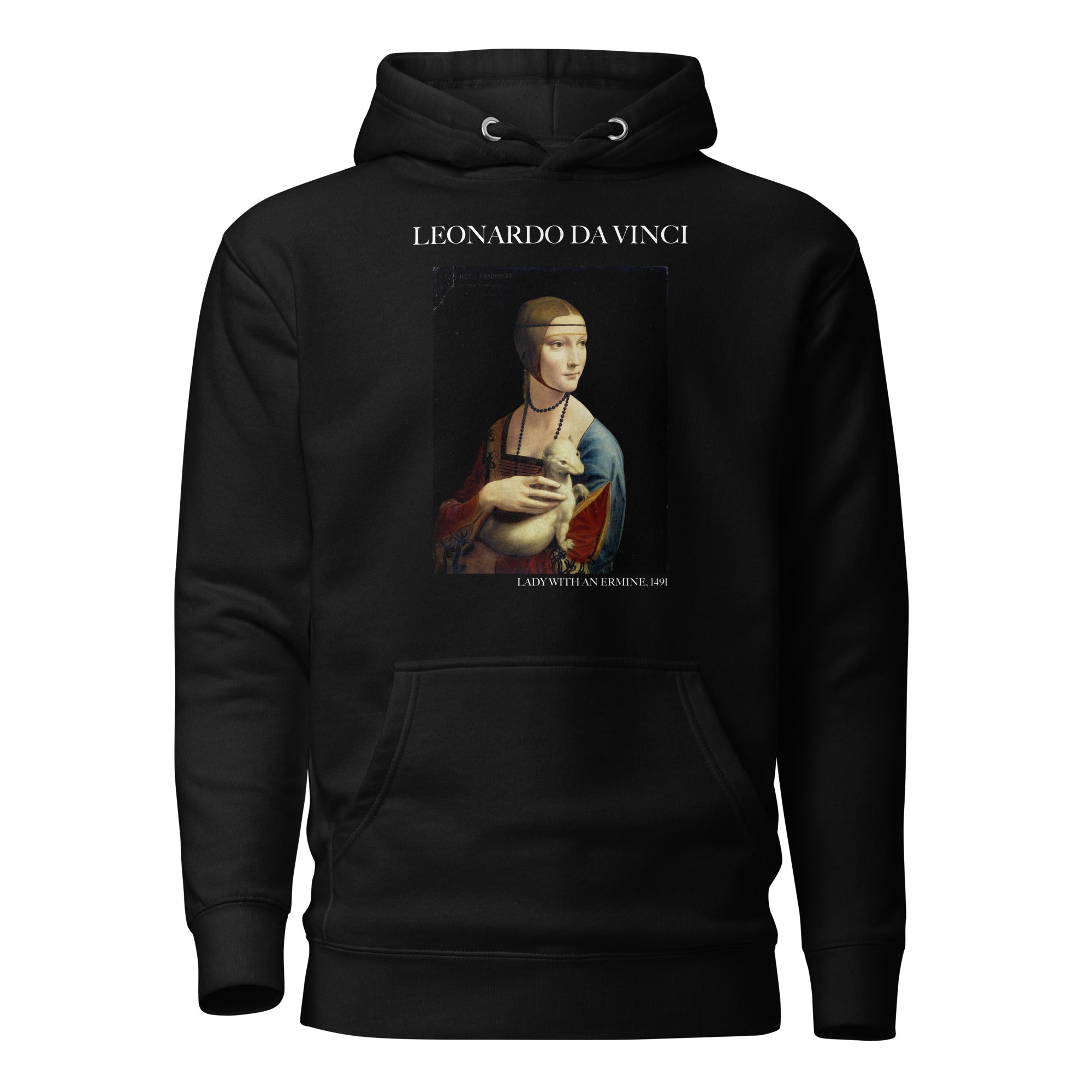 Leonardo da Vinci 'Lady with an Ermine' Famous Painting Hoodie | Unisex Premium Art Hoodie