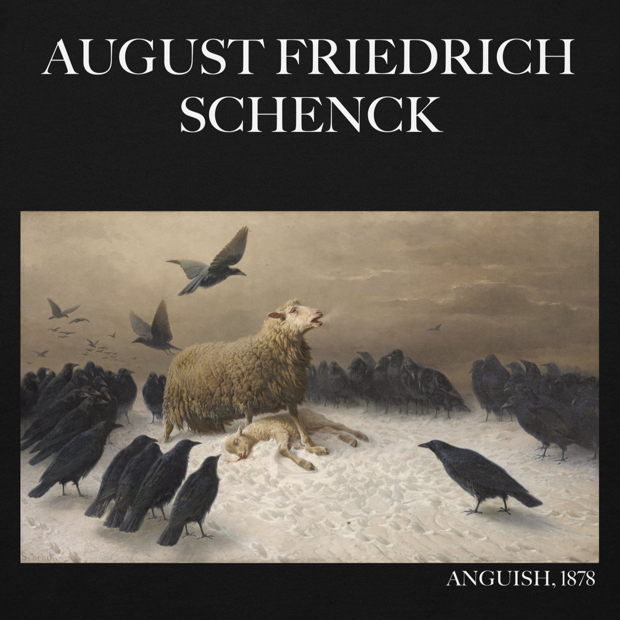August Friedrich Schenck 'Angst' Berühmtes Gemälde Hoodie | Unisex Premium Kunst Hoodie