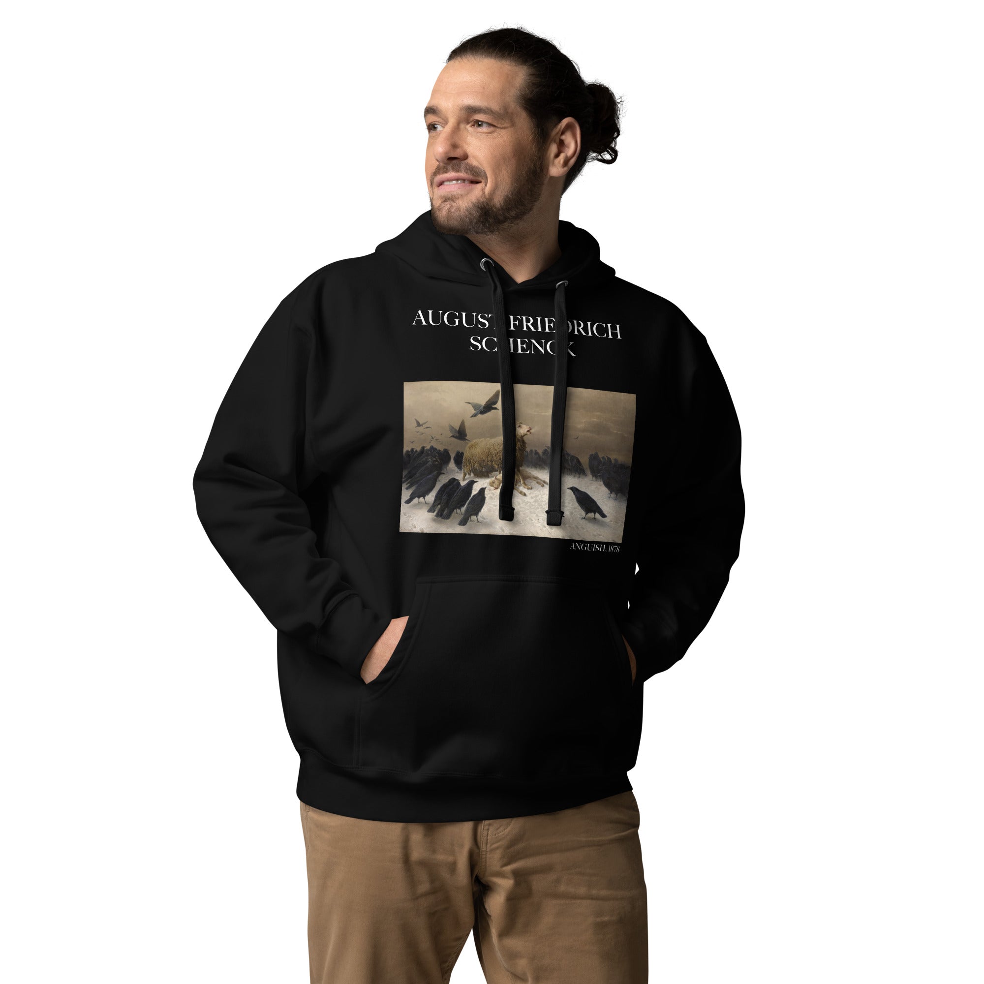 August Friedrich Schenck 'Angst' Berühmtes Gemälde Hoodie | Unisex Premium Kunst Hoodie