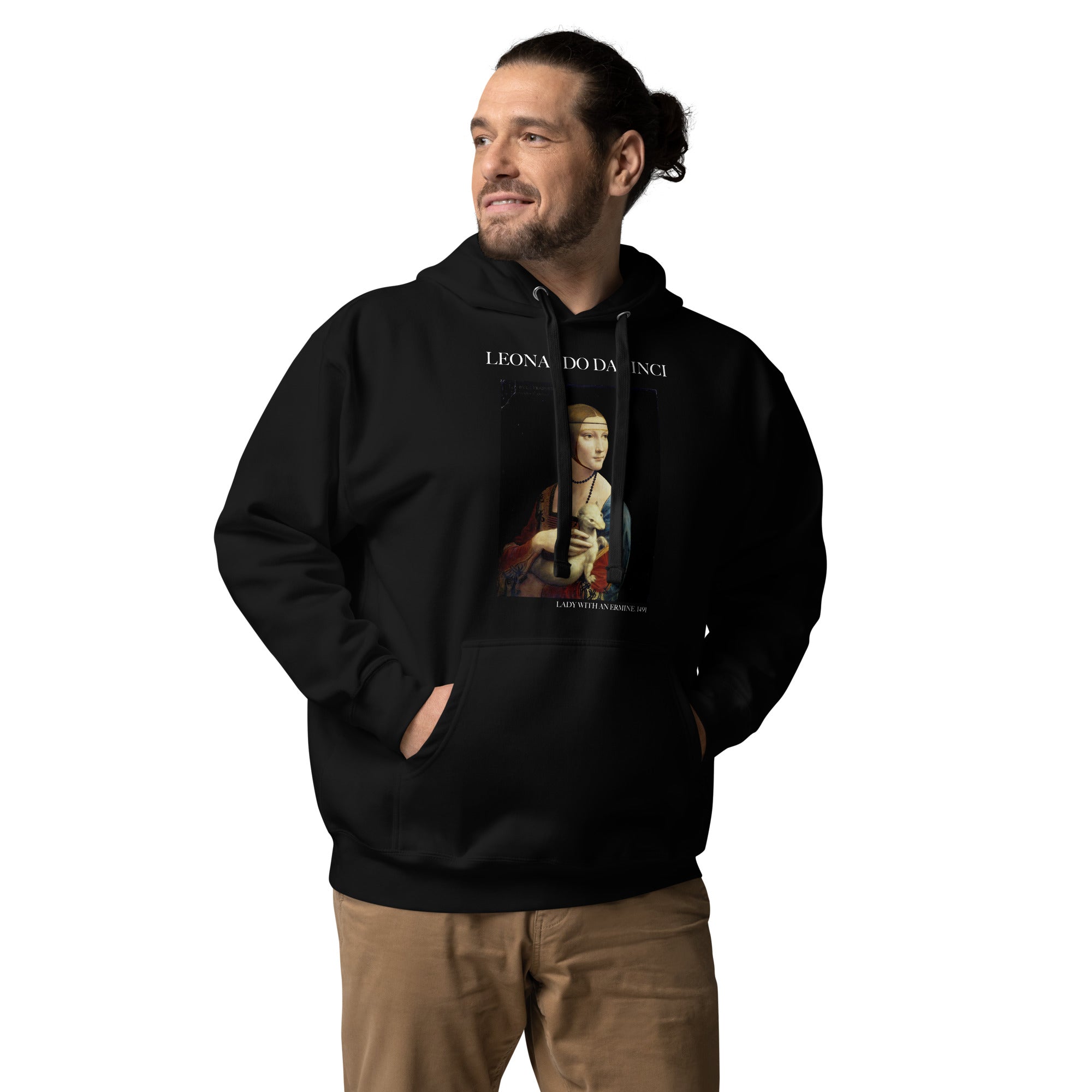 Leonardo da Vinci 'Lady with an Ermine' Famous Painting Hoodie | Unisex Premium Art Hoodie