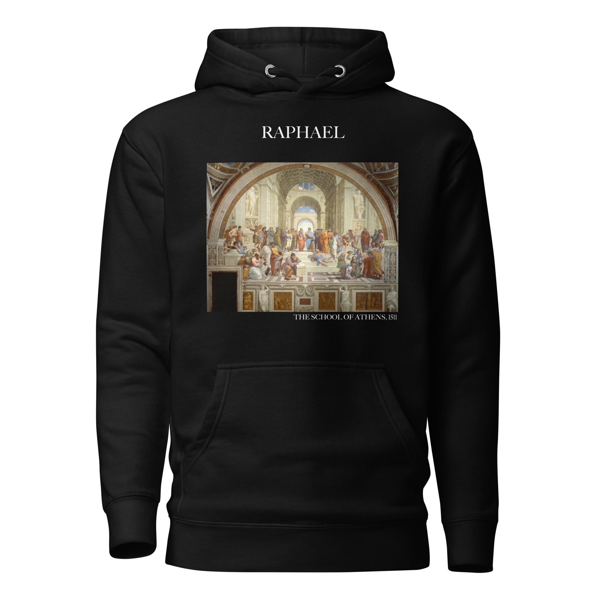 Kapuzenpullover mit berühmtem Gemälde „Die Schule von Athen“ von Raphael | Unisex-Kunst-Kapuzenpullover