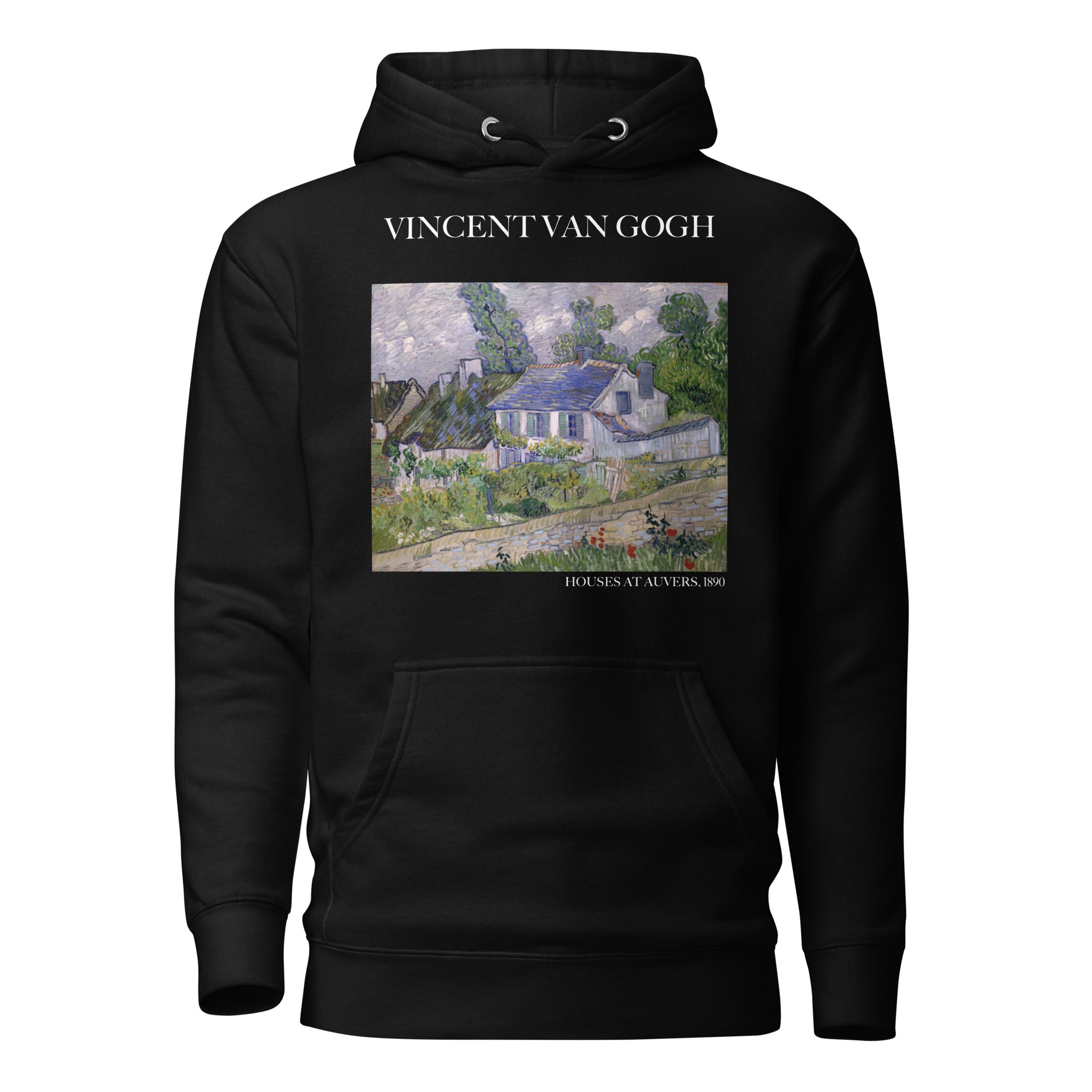 Kapuzenpullover mit berühmtem Gemälde „Häuser bei Auvers“ von Vincent van Gogh | Unisex-Kapuzenpullover mit Premium-Kunstmotiv