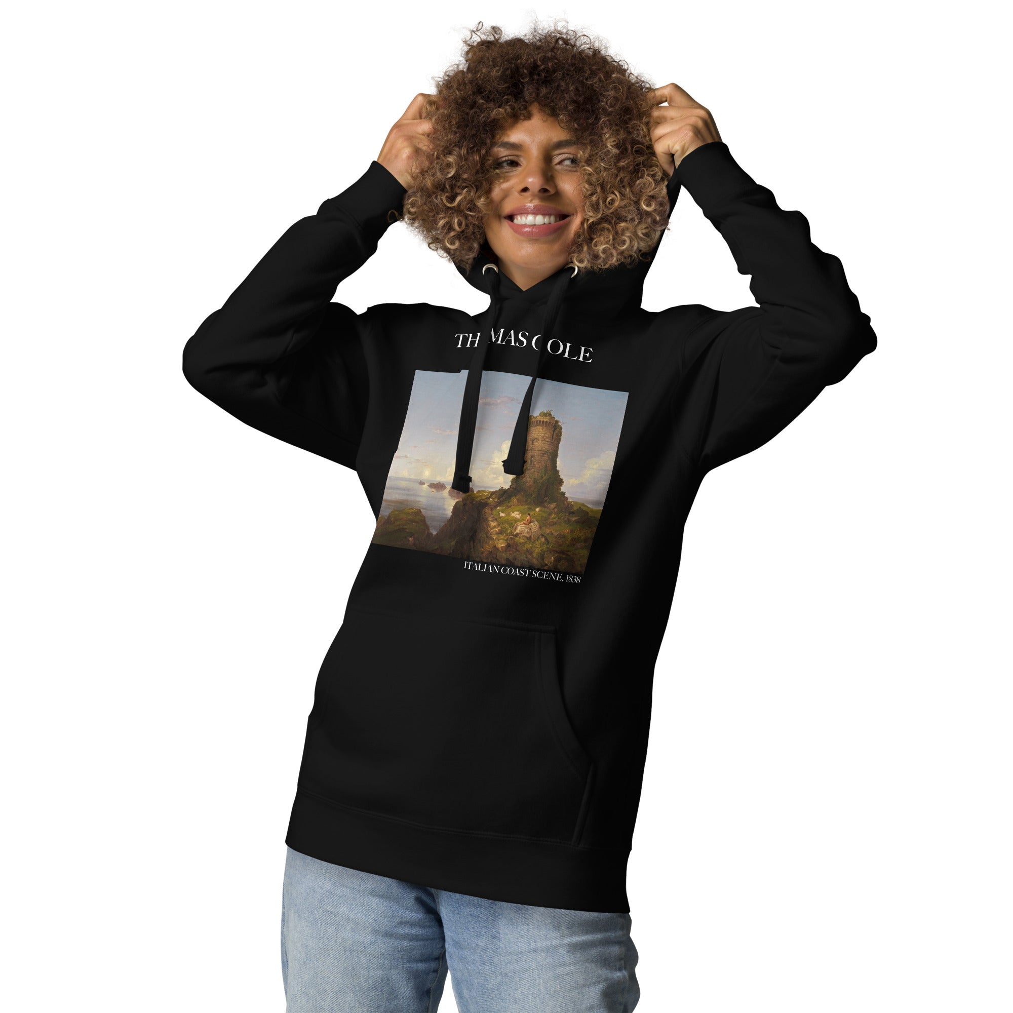 Thomas Cole 'Italian Coast Scene' Famous Painting Hoodie | Unisex Premium Art Hoodie