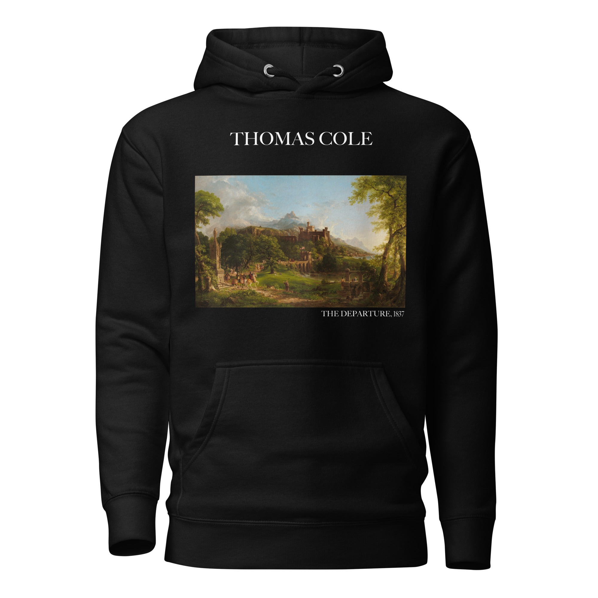 Thomas Cole - Kapuzenpullover mit berühmtem Gemälde „The Departure“ | Unisex-Kapuzenpullover mit Premium-Kunstmotiv