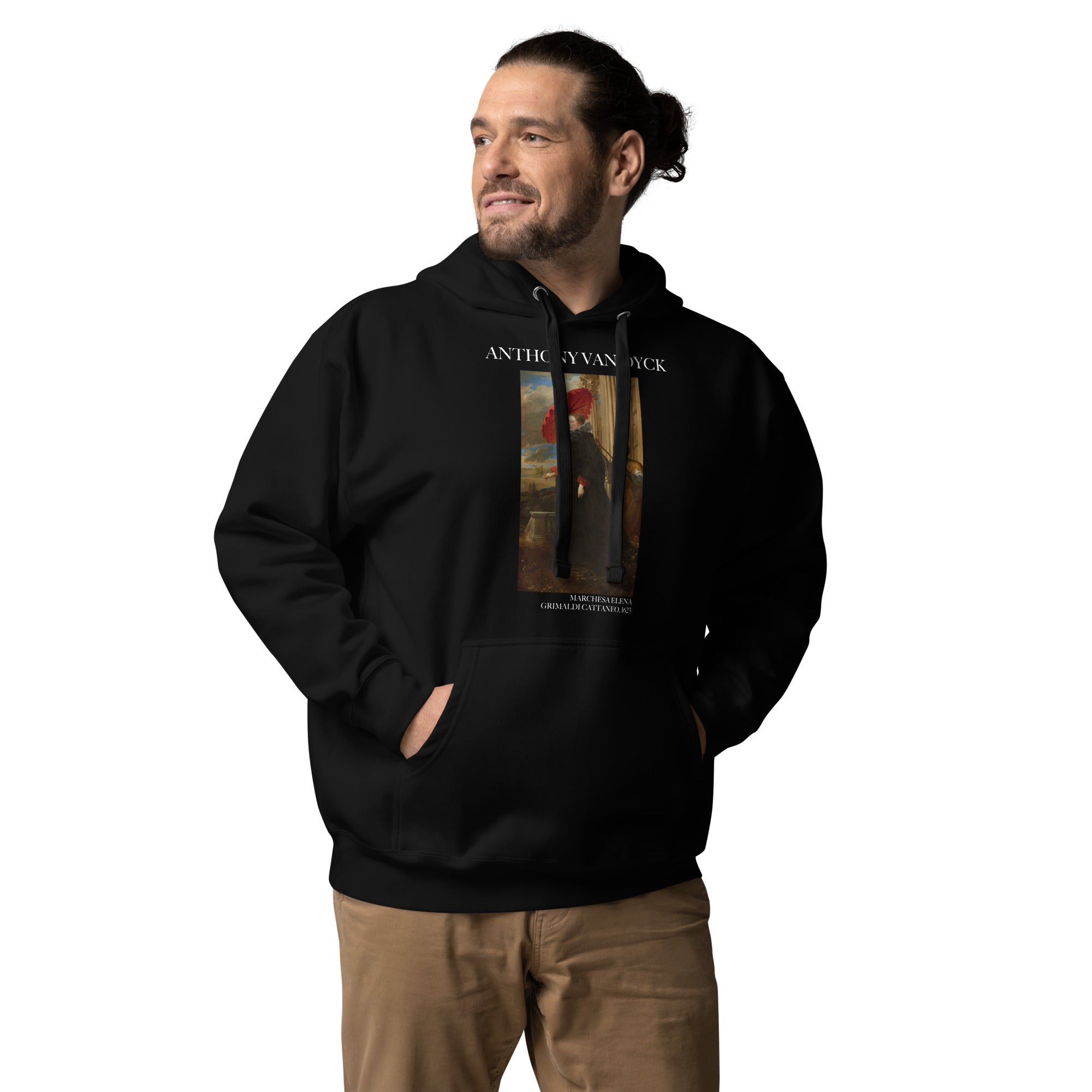 Sir Anthony van Dyck 'Marchesa Elena Grimaldi Cattaneo' Famous Painting Hoodie | Unisex Premium Art Hoodie