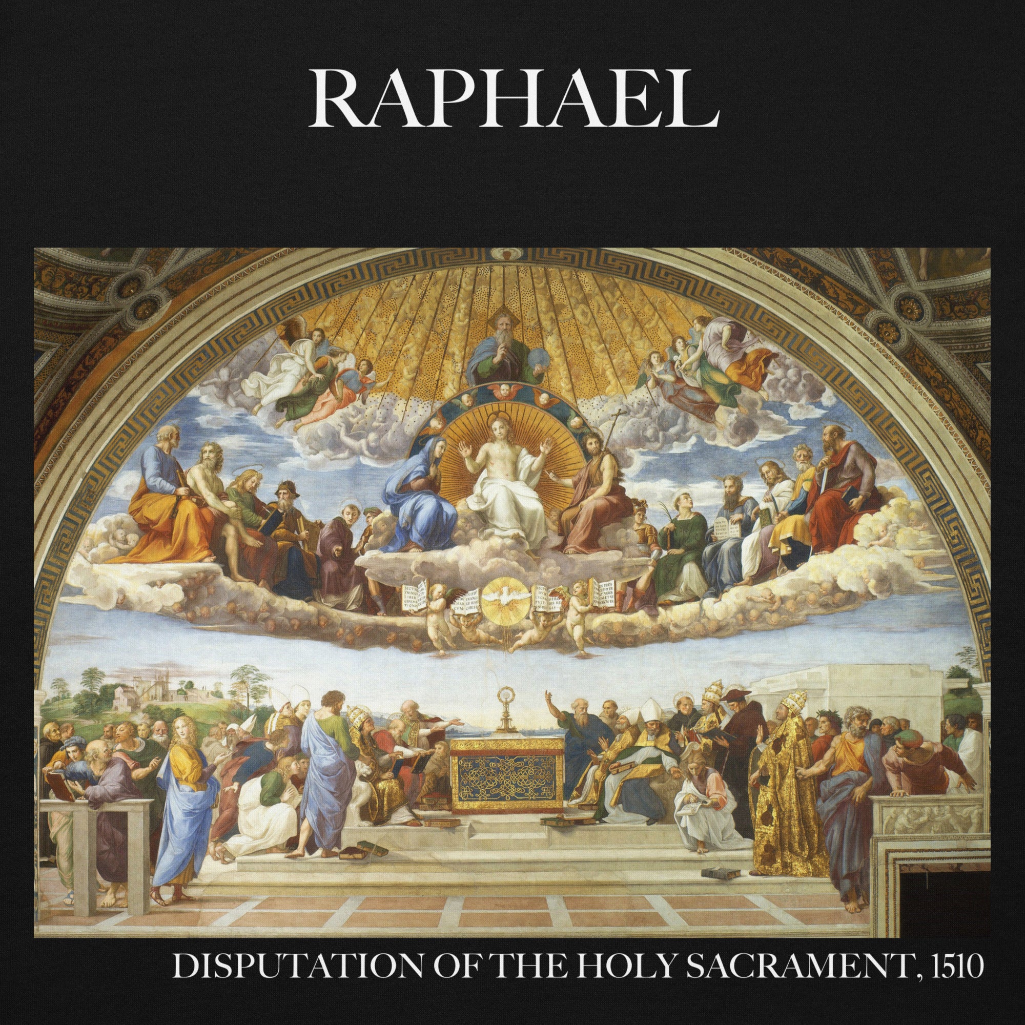 Raphael 'Disputation of the Holy Sacrament' Famous Painting Hoodie | Unisex Premium Art Hoodie