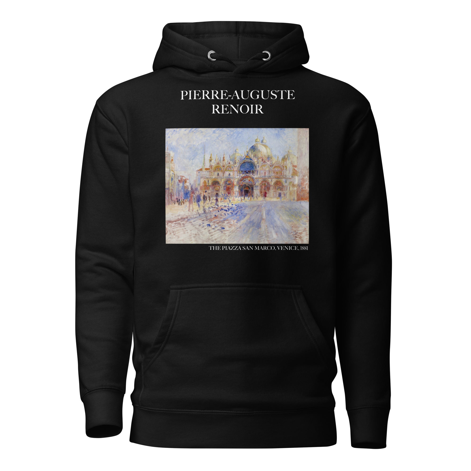 Kapuzenpullover mit berühmtem Gemälde „Der Markusplatz, Venedig“ von Pierre-Auguste Renoir | Unisex-Kunst-Kapuzenpullover