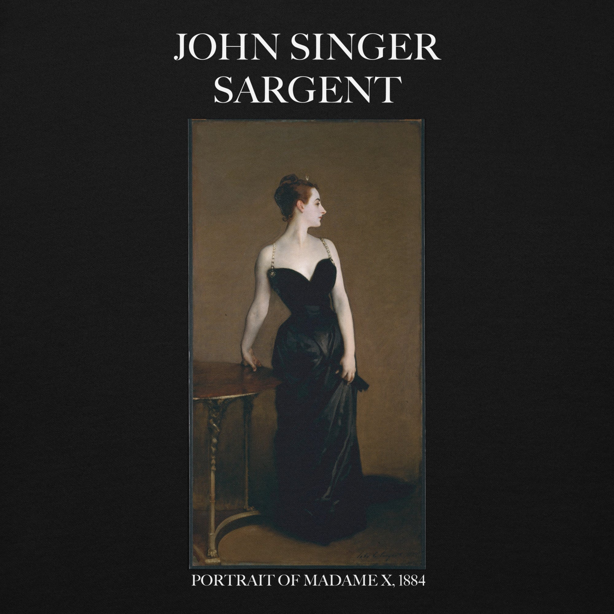 Kapuzenpullover mit berühmtem Gemälde „Portrait of Madame X“ von John Singer Sargent | Unisex-Kapuzenpullover mit Premium-Kunstmotiv