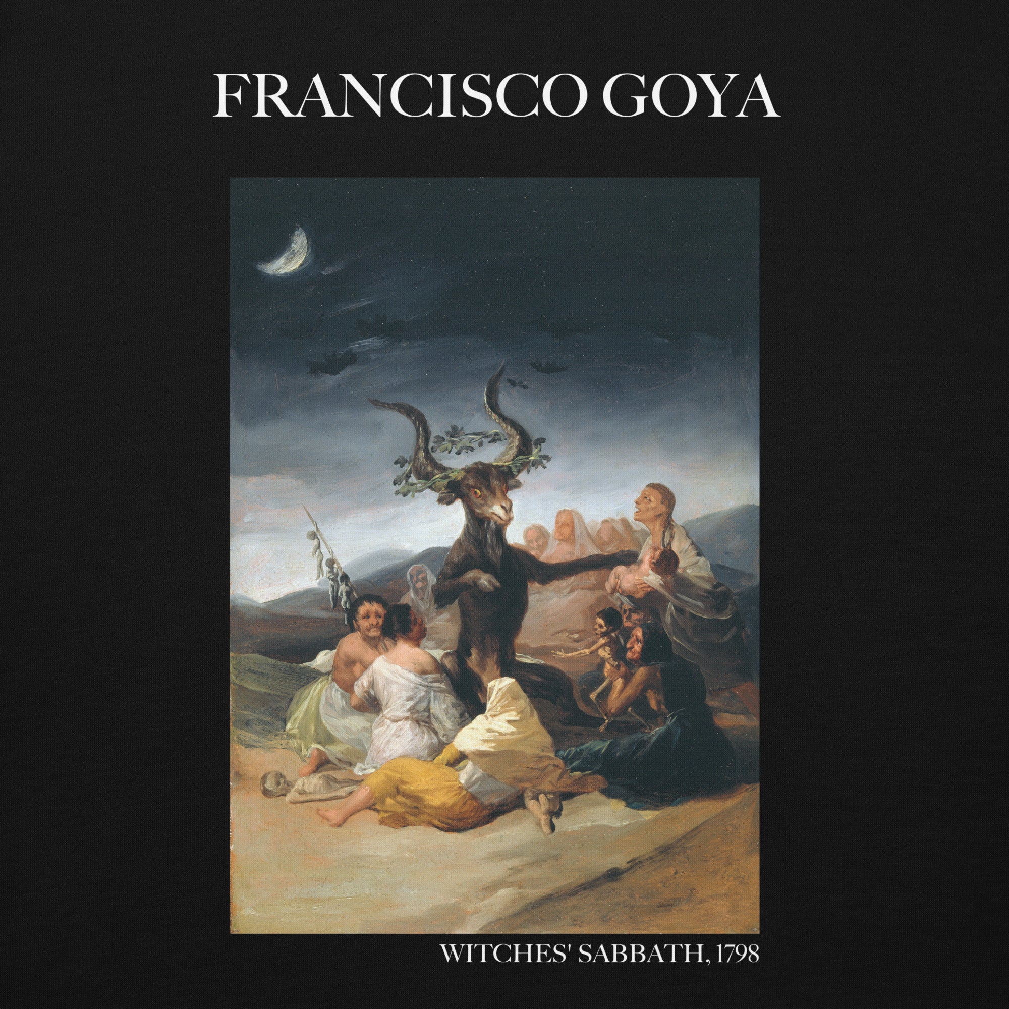 Francisco Goya 'Hexensabbat' Berühmtes Gemälde Hoodie | Unisex Premium Kunst Hoodie