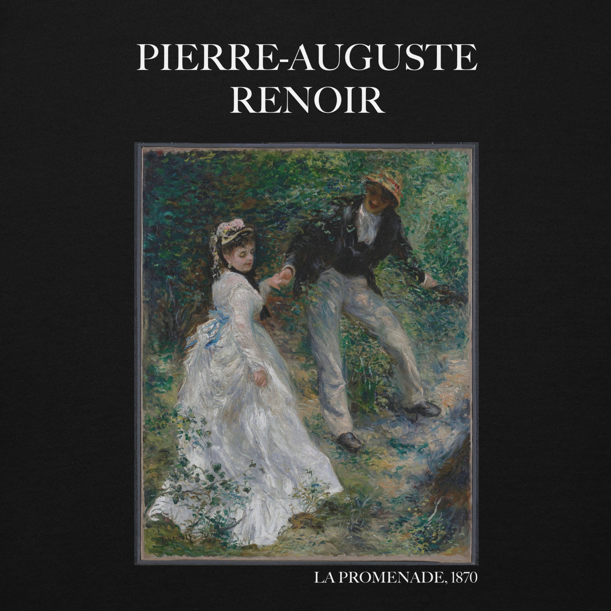 Kapuzenpullover mit berühmtem Gemälde „La Promenade“ von Pierre-Auguste Renoir | Unisex-Kunst-Kapuzenpullover