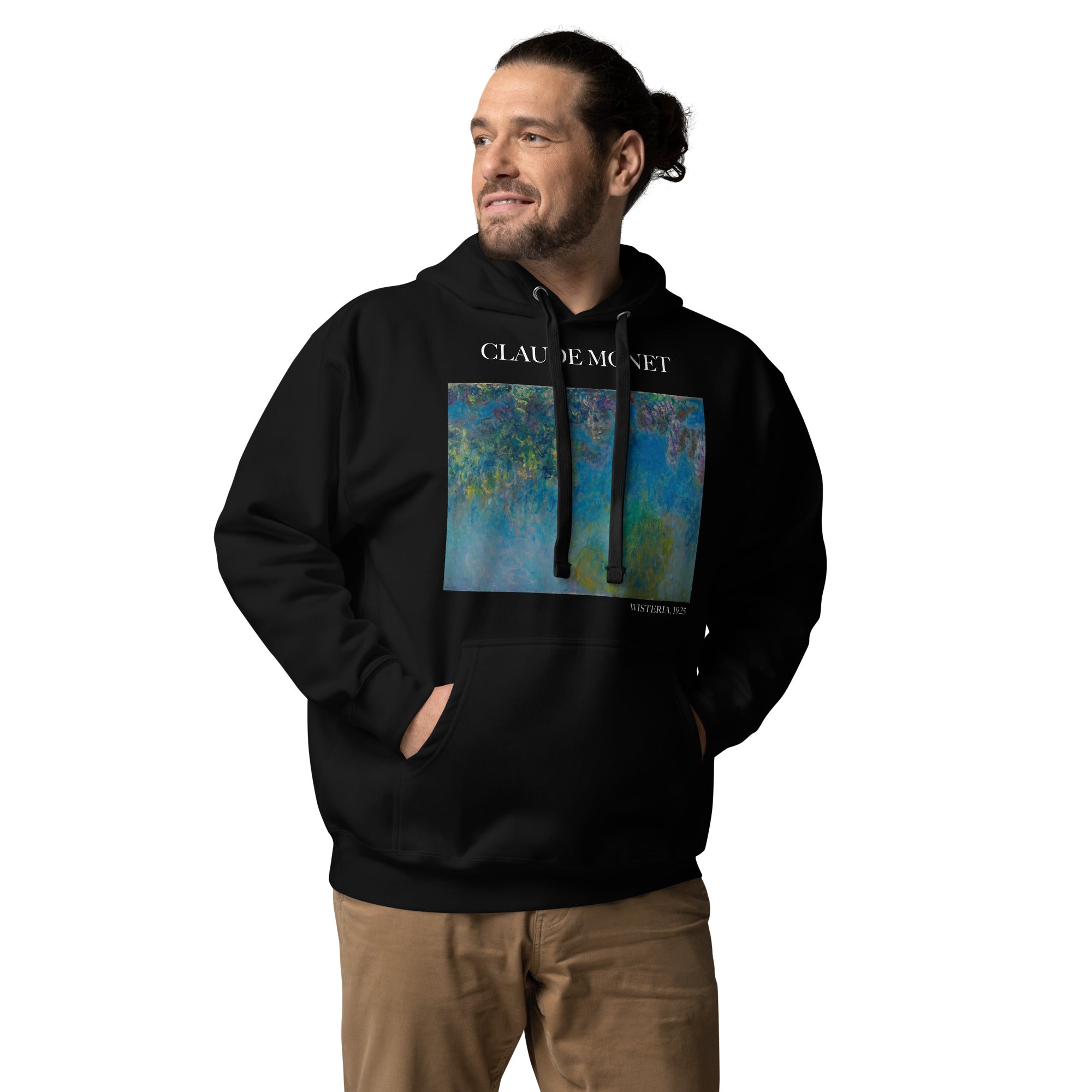 Claude Monet 'Wisteria' Berühmtes Gemälde Hoodie | Unisex Premium Kunst Hoodie