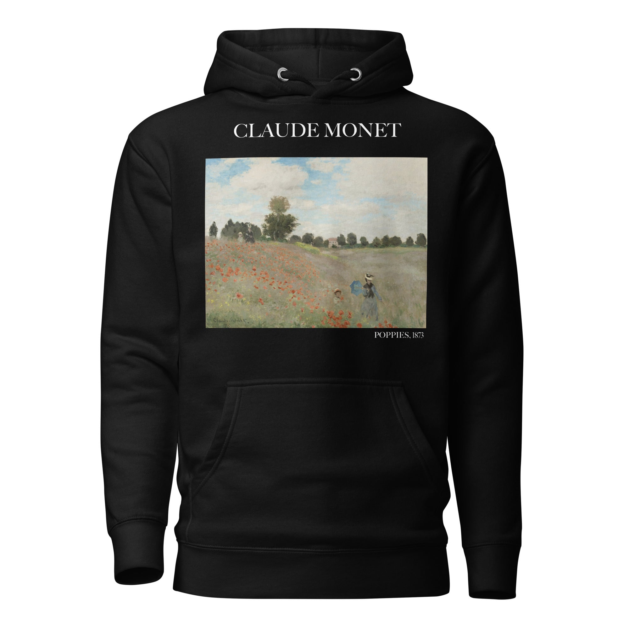 Claude Monet „Mohnblumen“ Berühmtes Gemälde Hoodie | Unisex Premium Kunst Hoodie