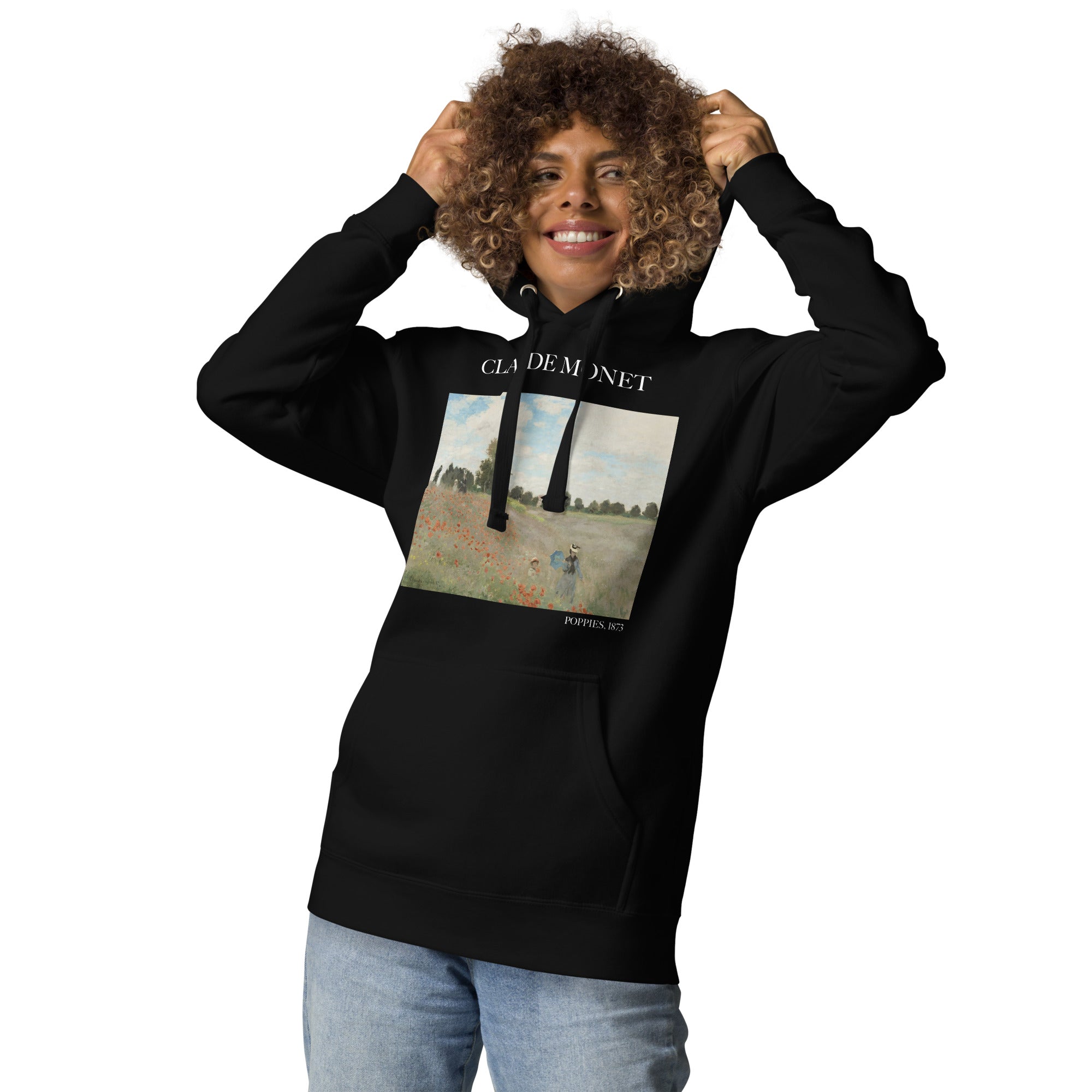 Claude Monet „Mohnblumen“ Berühmtes Gemälde Hoodie | Unisex Premium Kunst Hoodie