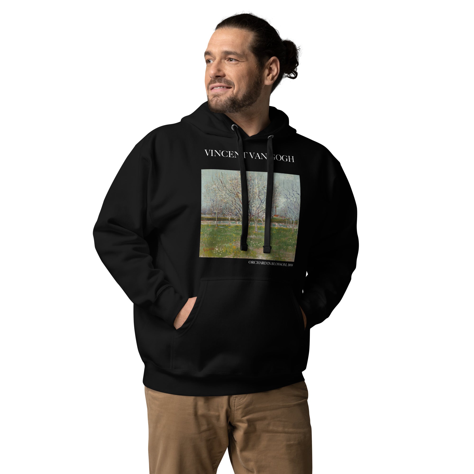 Kapuzenpullover mit berühmtem Gemälde „Obstgarten in Blüte“ von Vincent van Gogh | Unisex-Kapuzenpullover mit Premium-Kunstmotiv