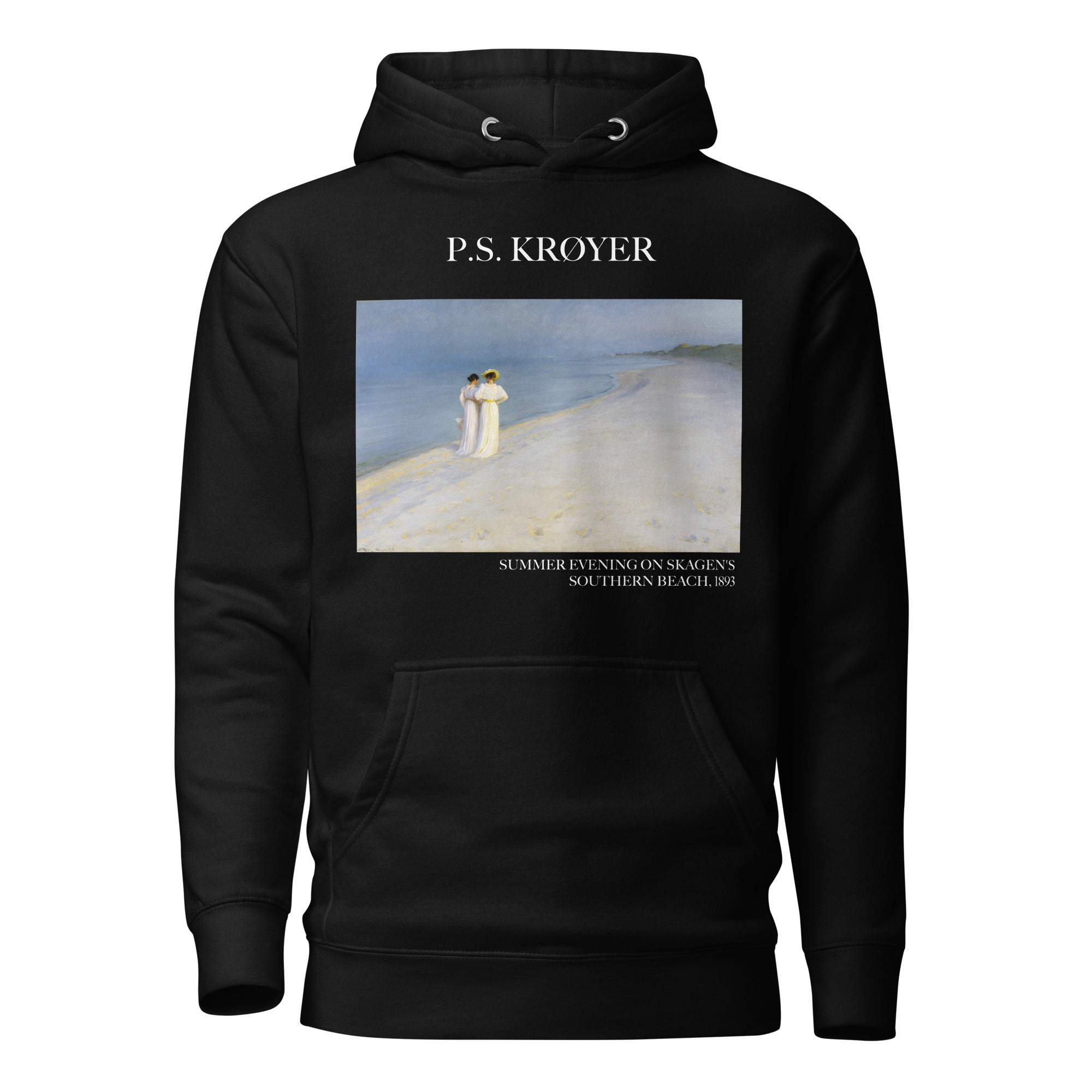 P.S. Krøyer 'Summer Evening on Skagen's Southern Beach' Famous Painting Hoodie | Unisex Premium Art Hoodie