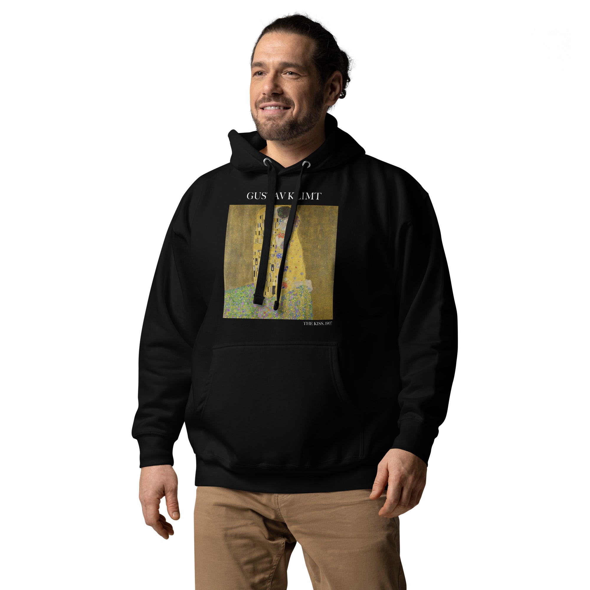 Gustav Klimt „Der Kuss“ Berühmtes Gemälde Hoodie | Unisex Premium Kunst Hoodie