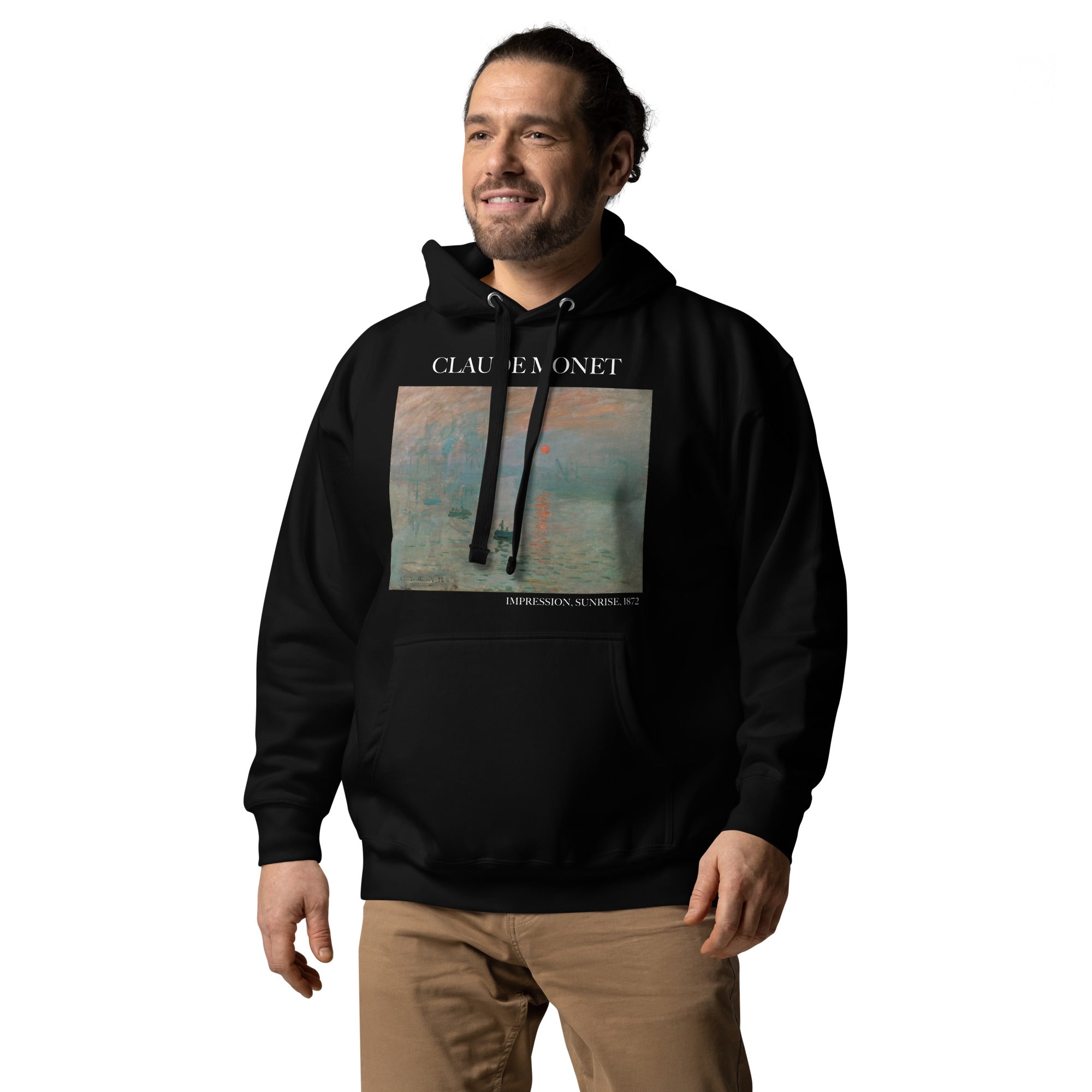 Claude Monet „Impression, Sonnenaufgang“ Berühmtes Gemälde Hoodie | Unisex Premium Kunst Hoodie