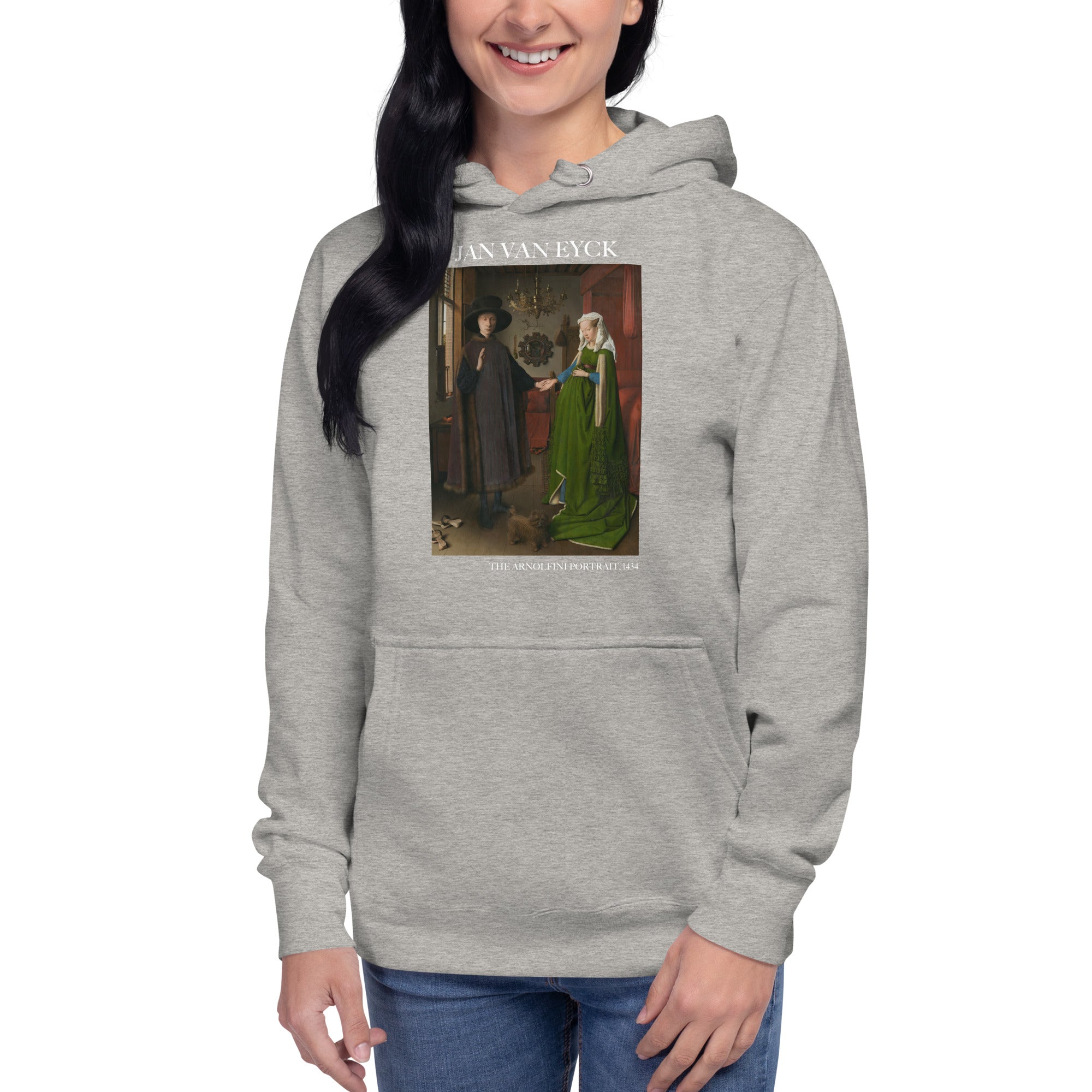 Jan van Eyck 'The Arnolfini Portrait' Famous Painting Hoodie | Unisex Premium Art Hoodie