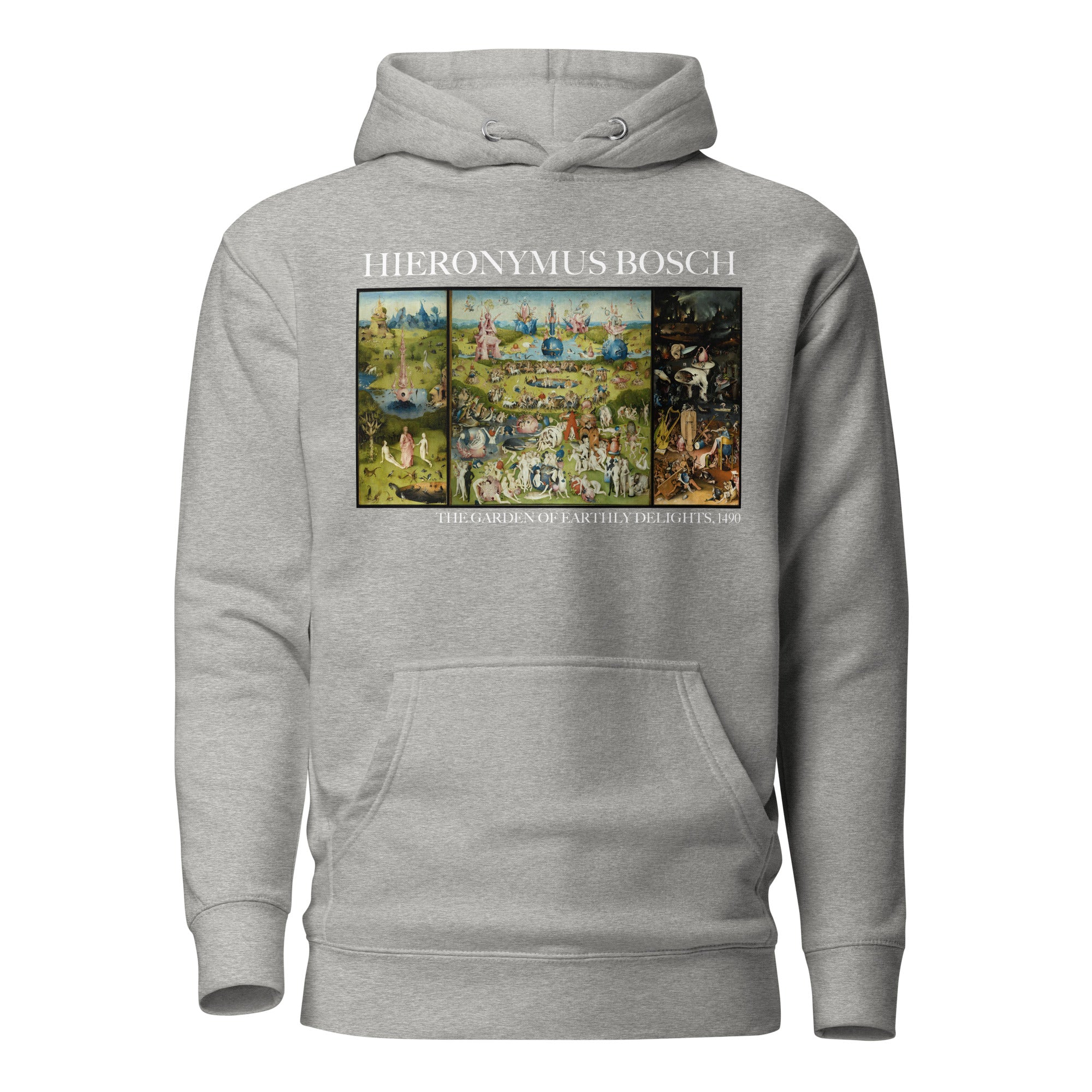 Kapuzenpullover mit berühmtem Gemälde „Der Garten der Lüste“ von Hieronymus Bosch | Unisex-Kapuzenpullover mit Premium-Kunstmotiv