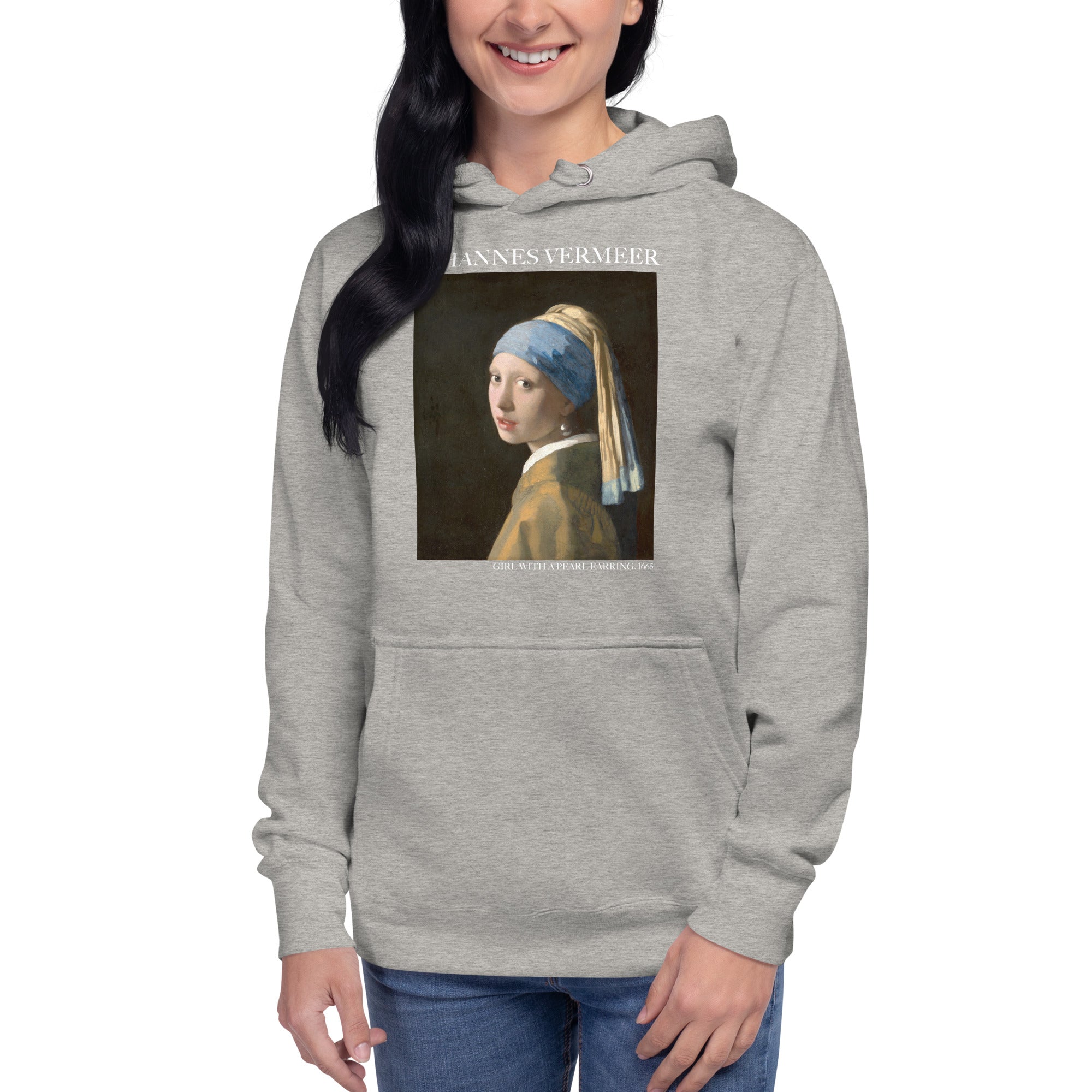 Johannes Vermeer 'Girl with a Pearl Earring' Famous Painting Hoodie | Unisex Premium Art Hoodie