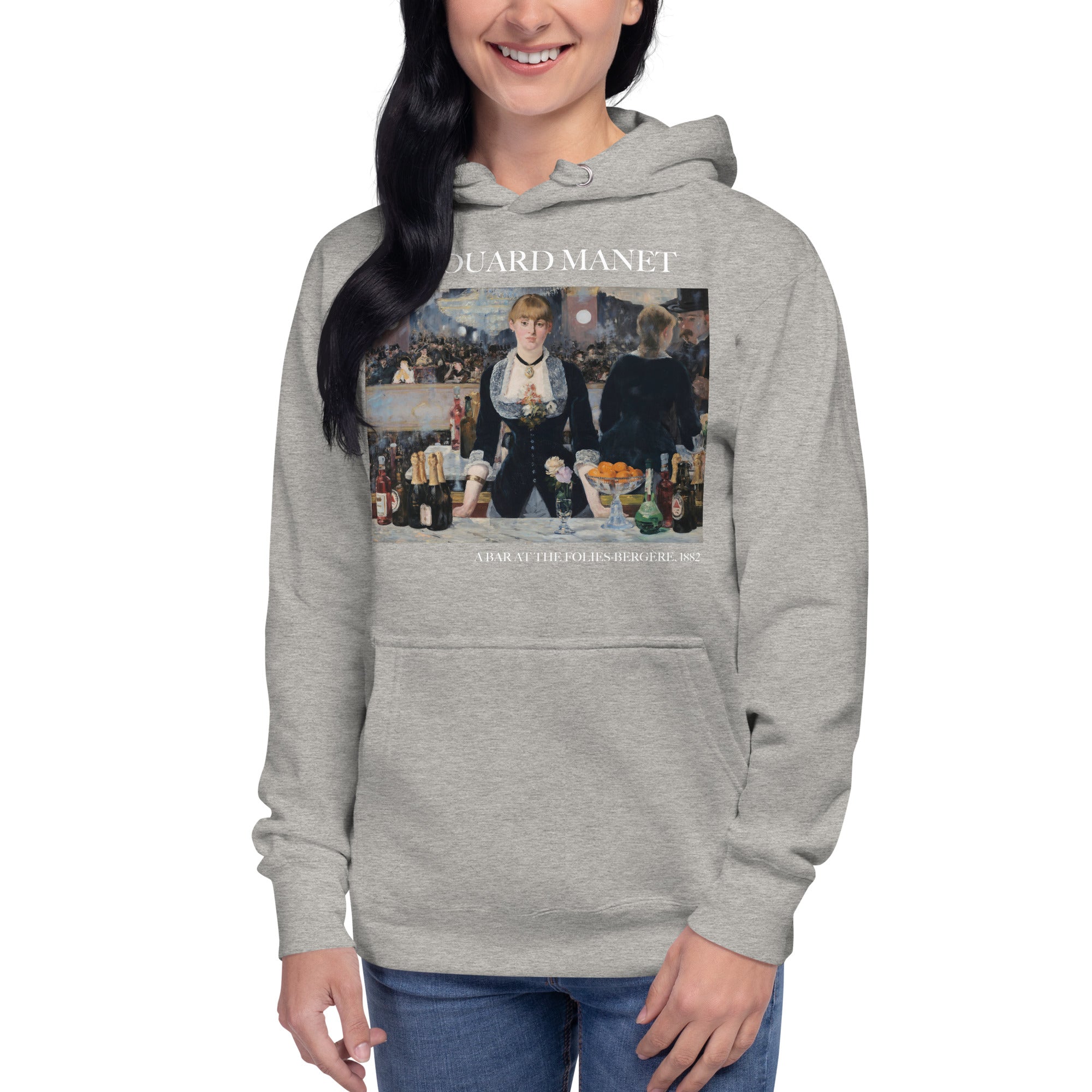 Édouard Manet 'A Bar at the Folies-Bergère' Famous Painting Hoodie | Unisex Premium Art Hoodie