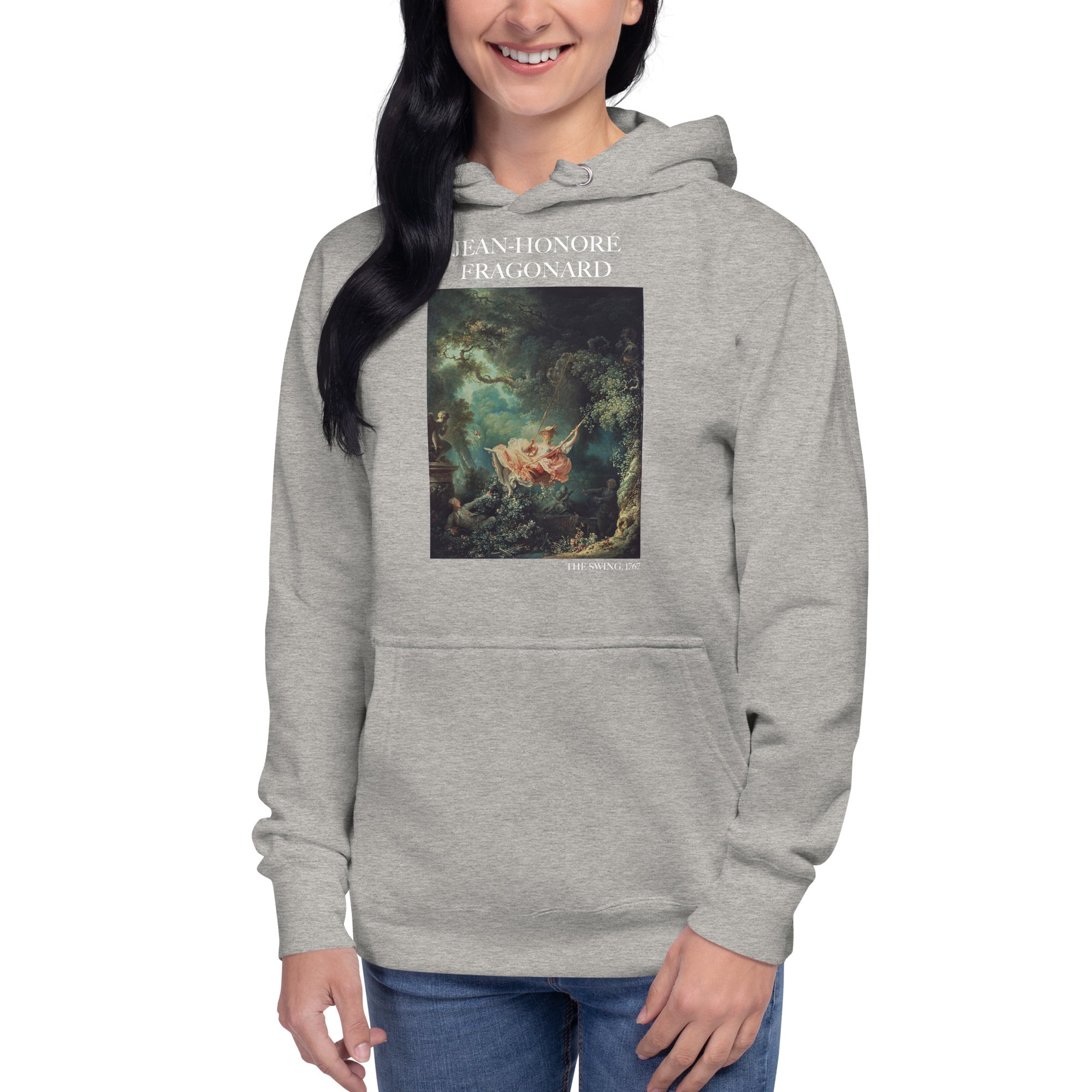 Jean-Honoré Fragonard 'The Swing' Famous Painting Hoodie | Unisex Premium Art Hoodieoodie